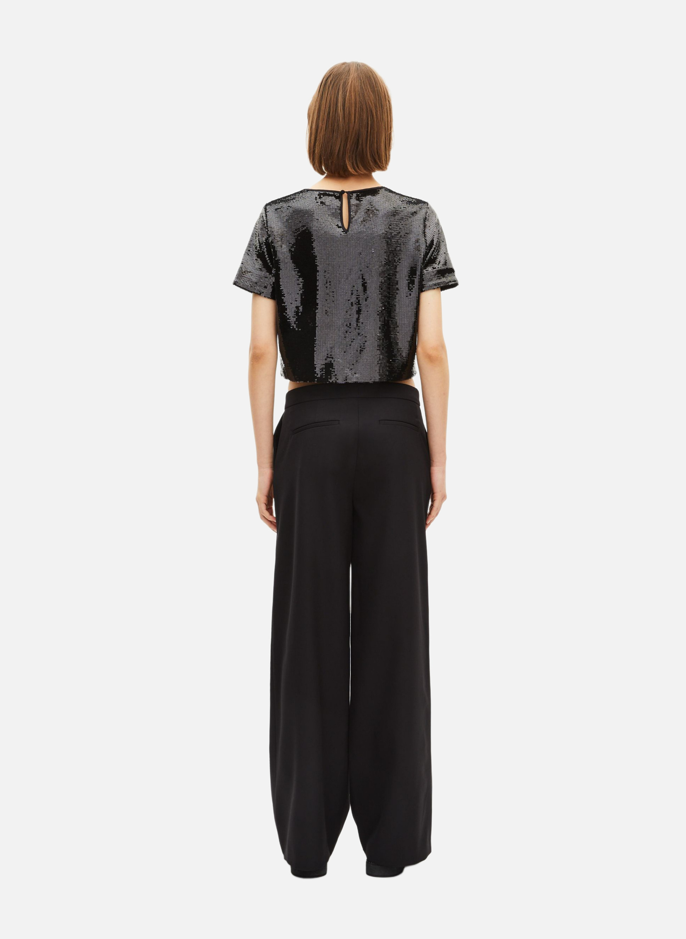 Sequinned top THE KOOPLES Black