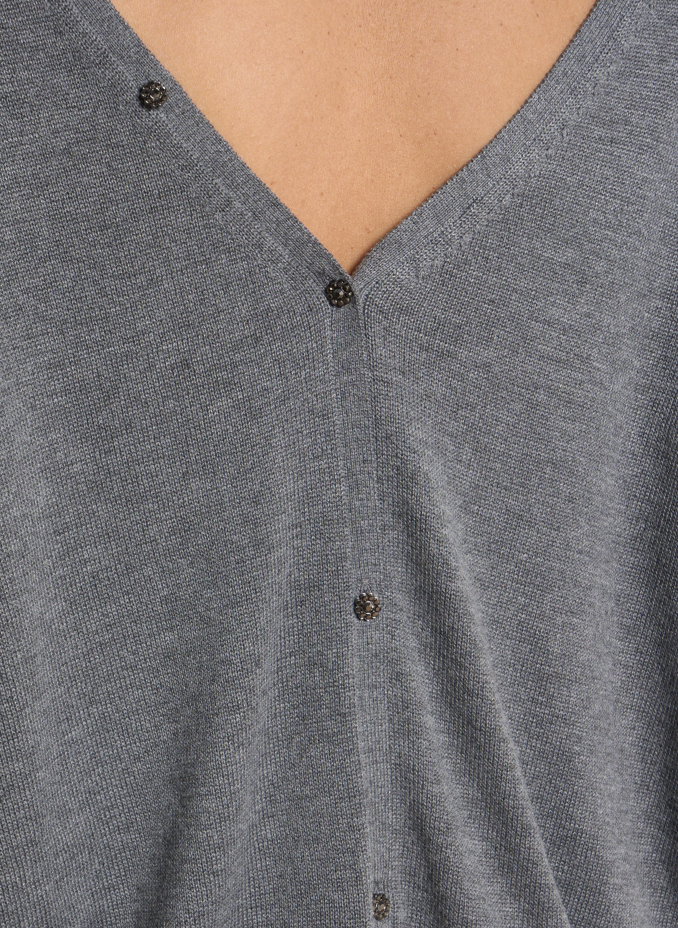 Oversized vest met V-hals IKKS Grijs