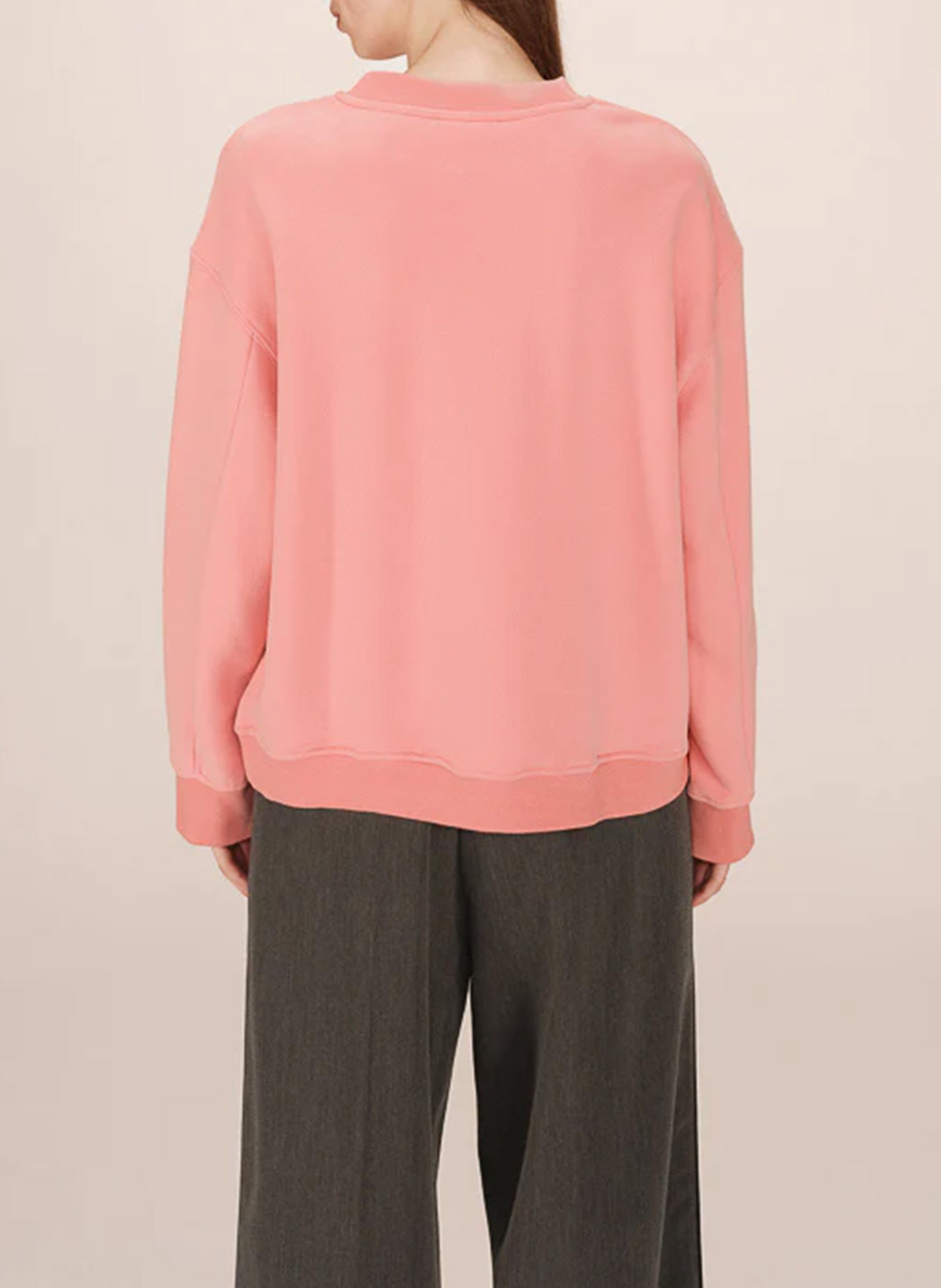 Cotton-mix round-neck sweatshirt GRACE ET MILA Pink