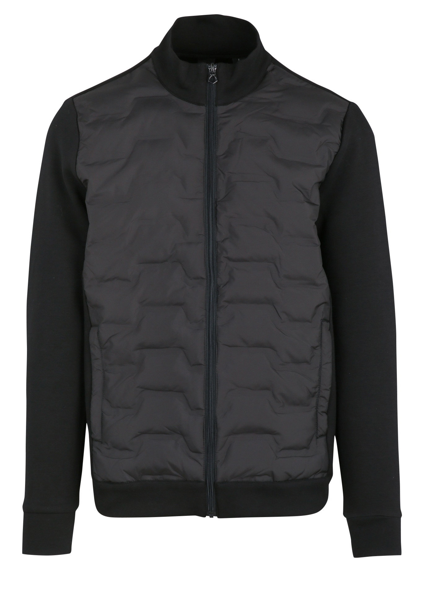 Quilted high-neck zip-up jacket LE TEMPS DES CERISES Black