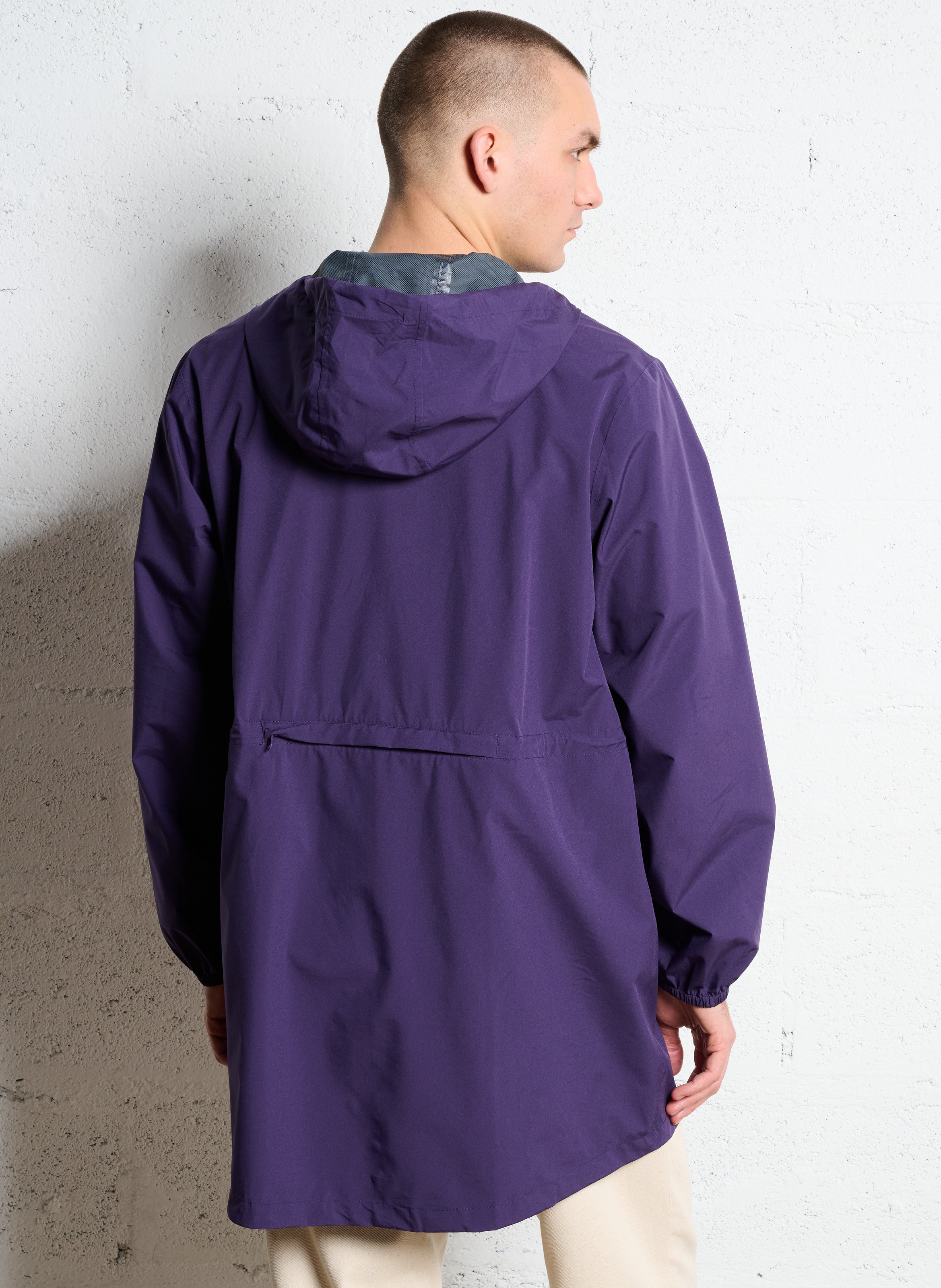 Imperméable long à capuche convertible FLOTTE Violet