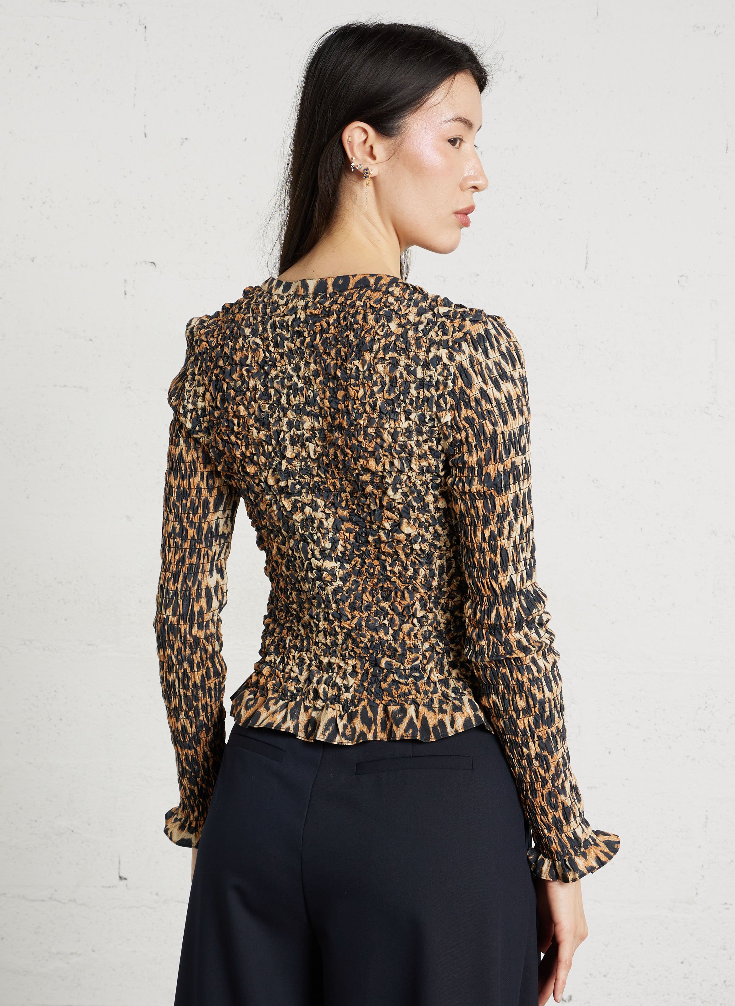 Chemise col rond en coton bio DAMSON MADDER Multicolore