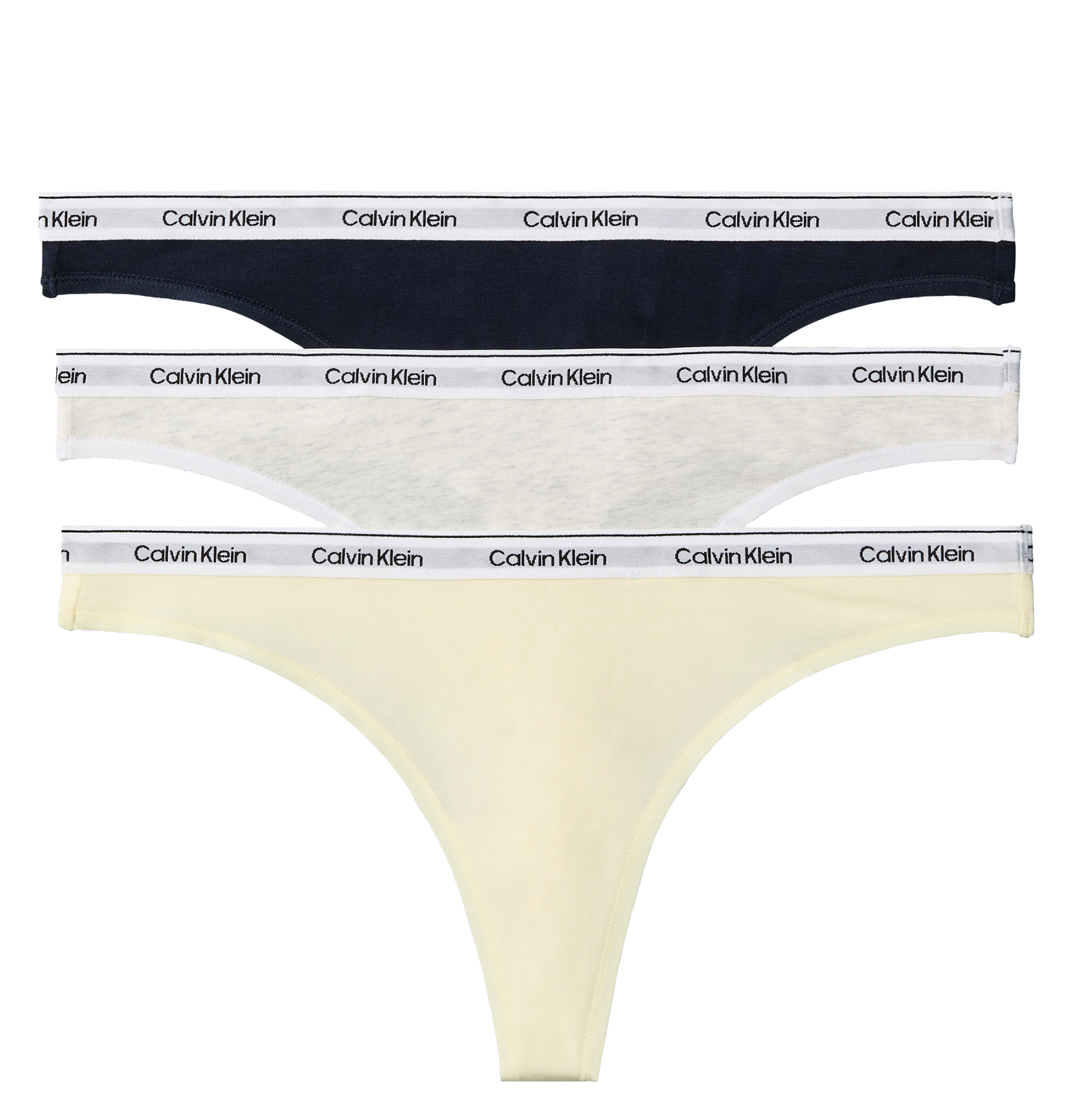 Lot de 3 strings en coton mélangé CALVIN KLEIN UNDERWEAR Vert