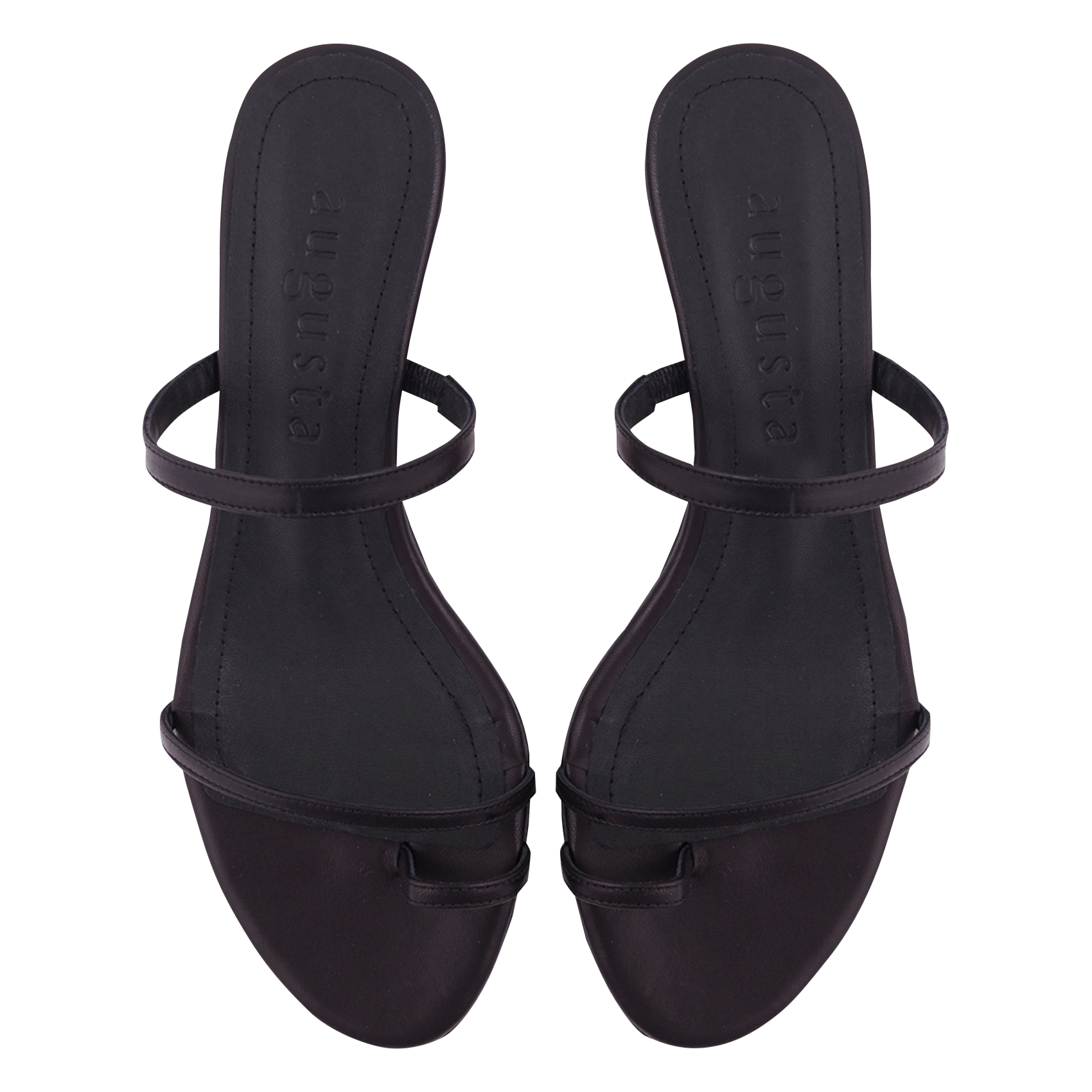 Sandales hautes en cuir AUGUSTA Noir