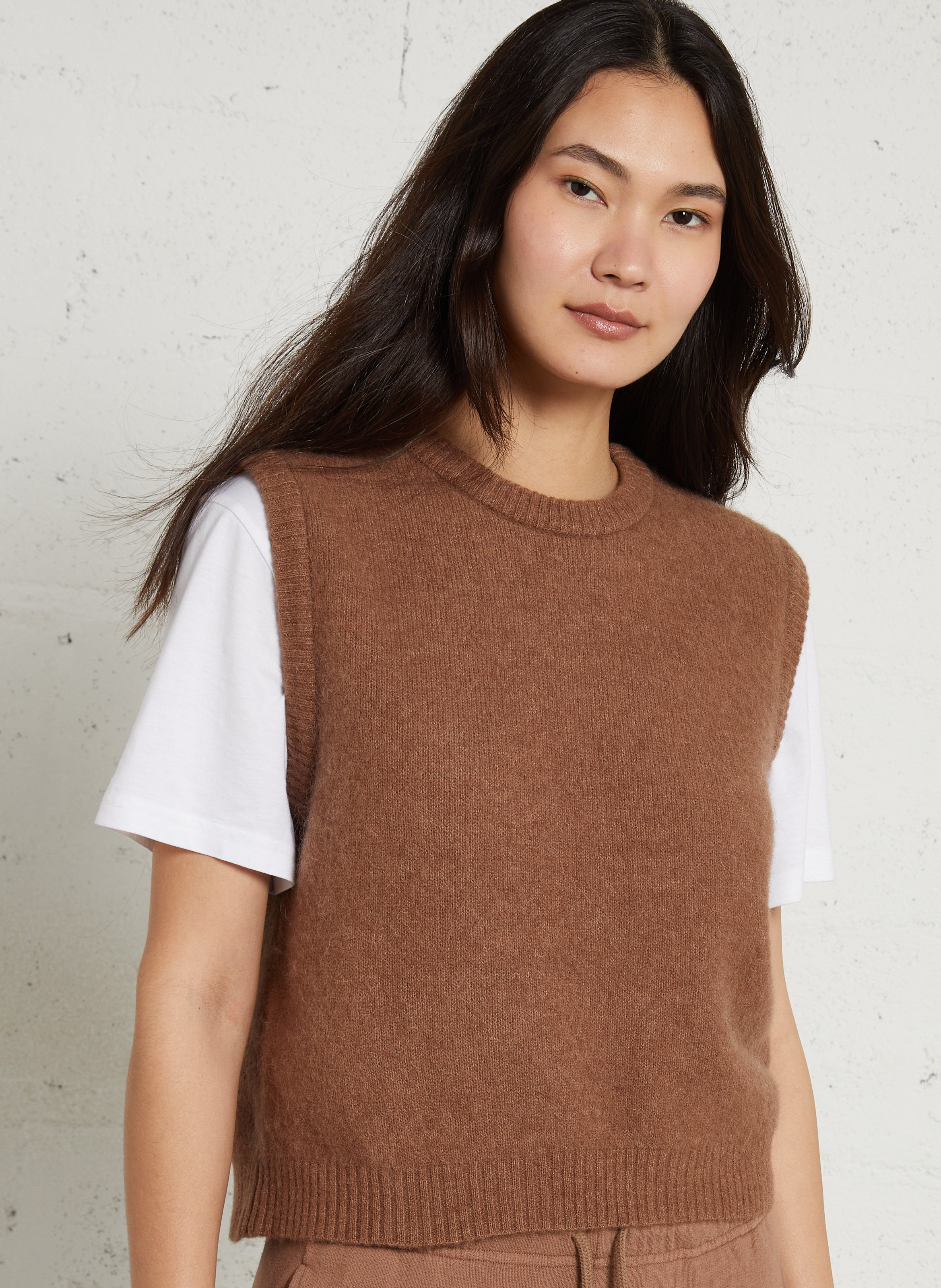 Long wool-blend knit cardigan AMERICAN VINTAGE