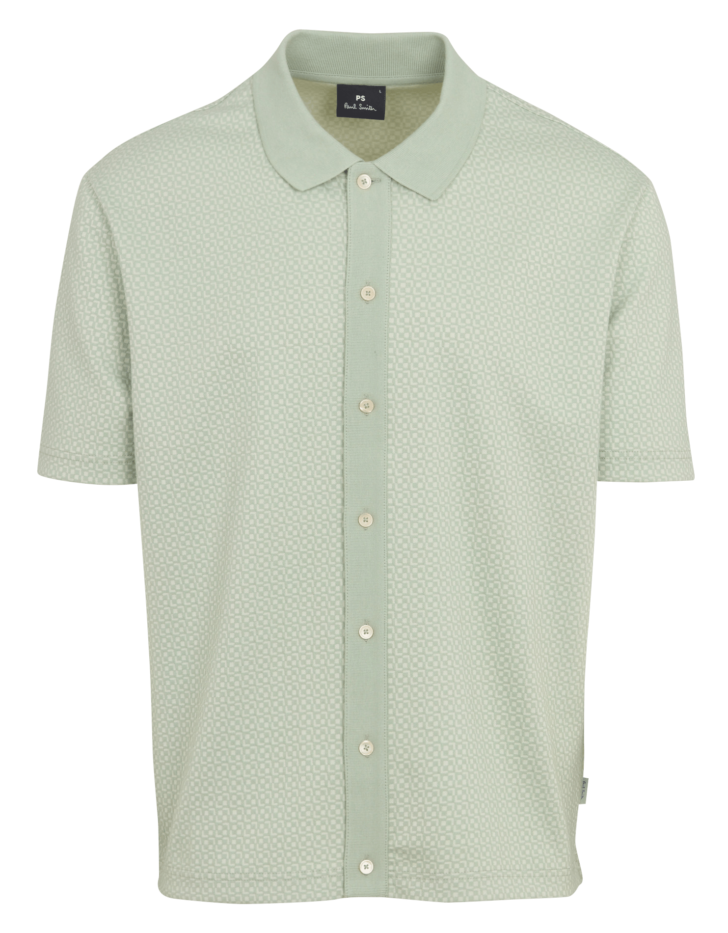 Geknöpftes Poloshirt mit Jacquardmuster PAUL SMITH Grun