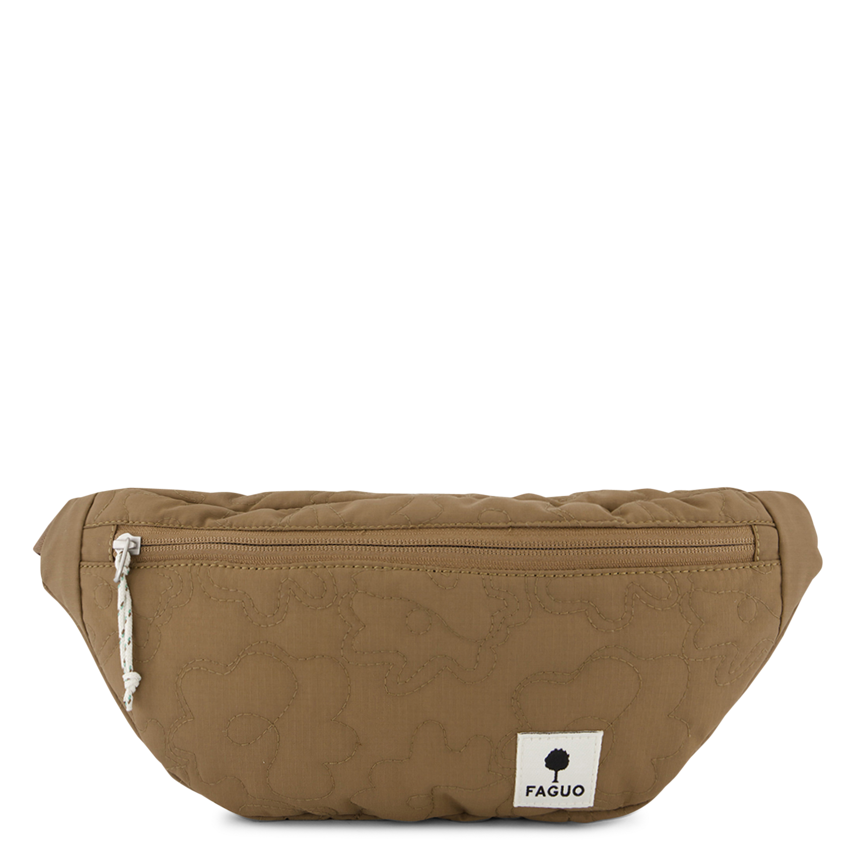 Printed canvas waist bag FAGUO Brown