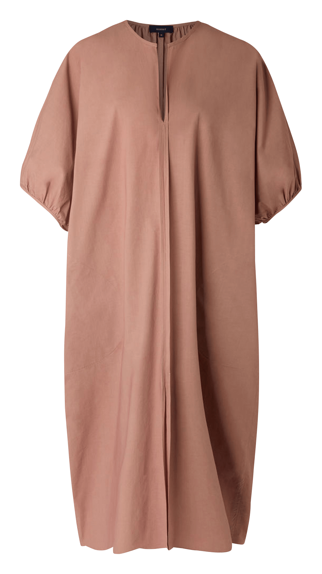 Robe longue col V en coton organique SOEUR Roze