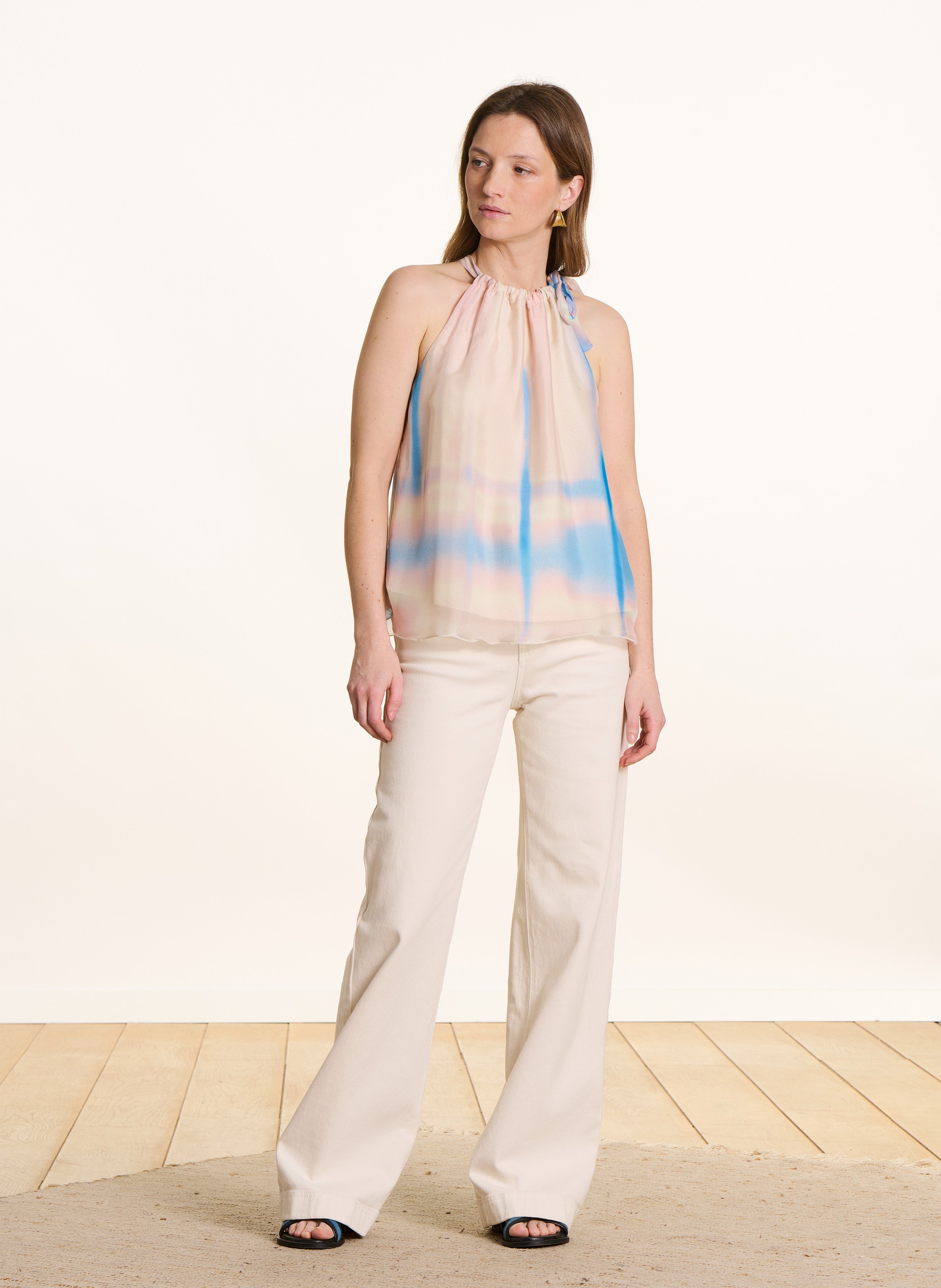 Top oversize imprimé LA FEE MARABOUTEE Rose