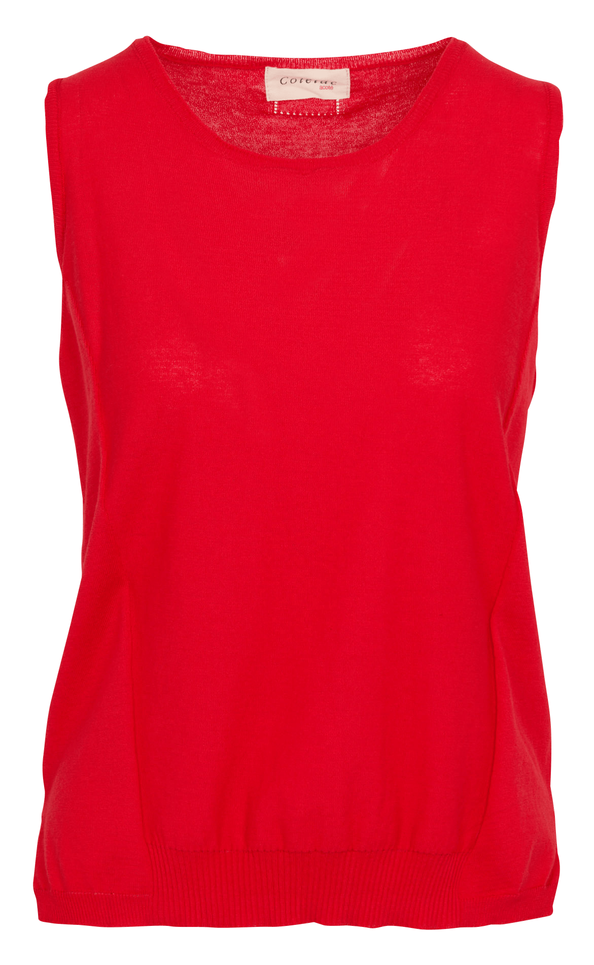Gerade geschnittenes Rundhals-Tanktop aus Baumwolle COTELAC ACOTE Rot