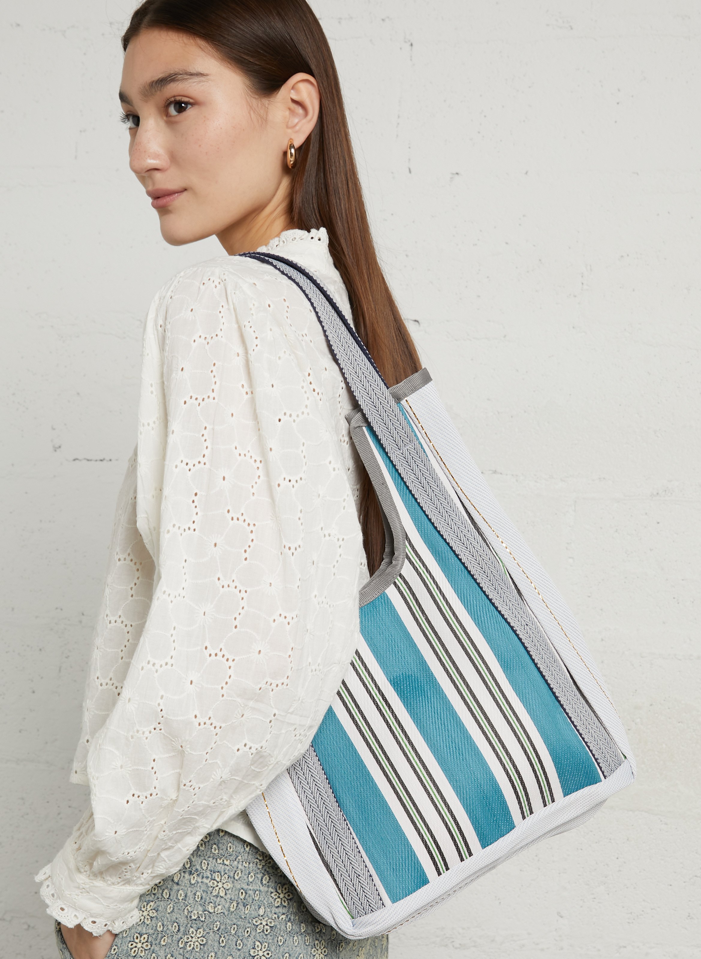 Multicolored Striped Bag BABACHIC BAGS Blue
