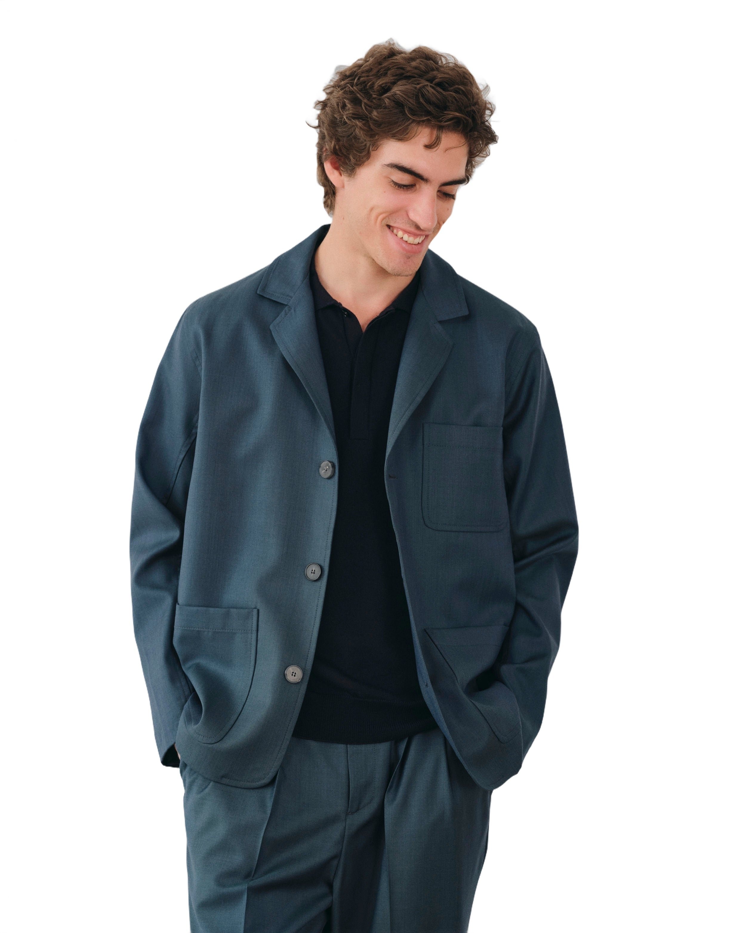 Casual blazer Nairo Deep Lagoon Noyoco Blue