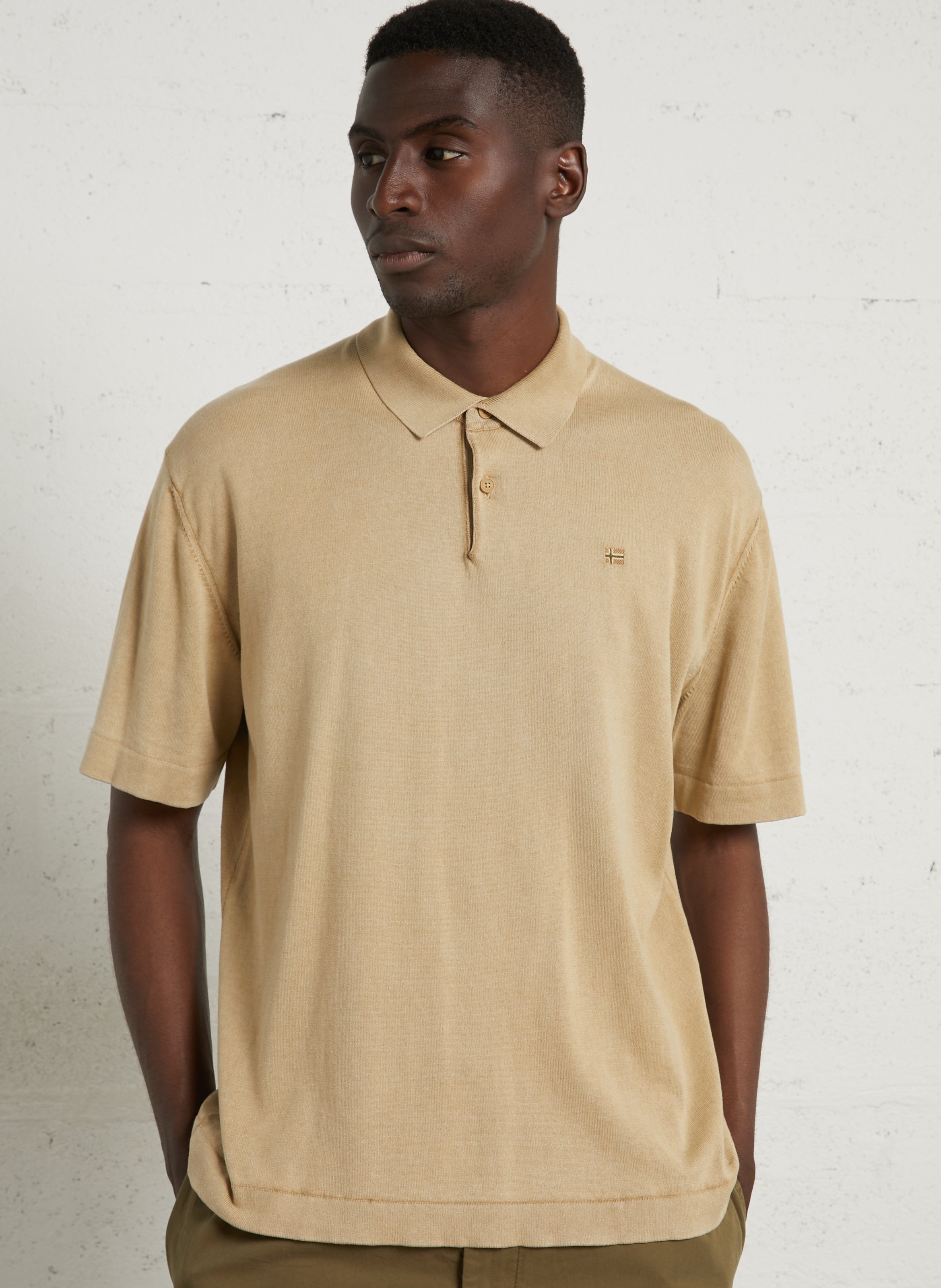 Solid knit straight polo NAPAPIJRI