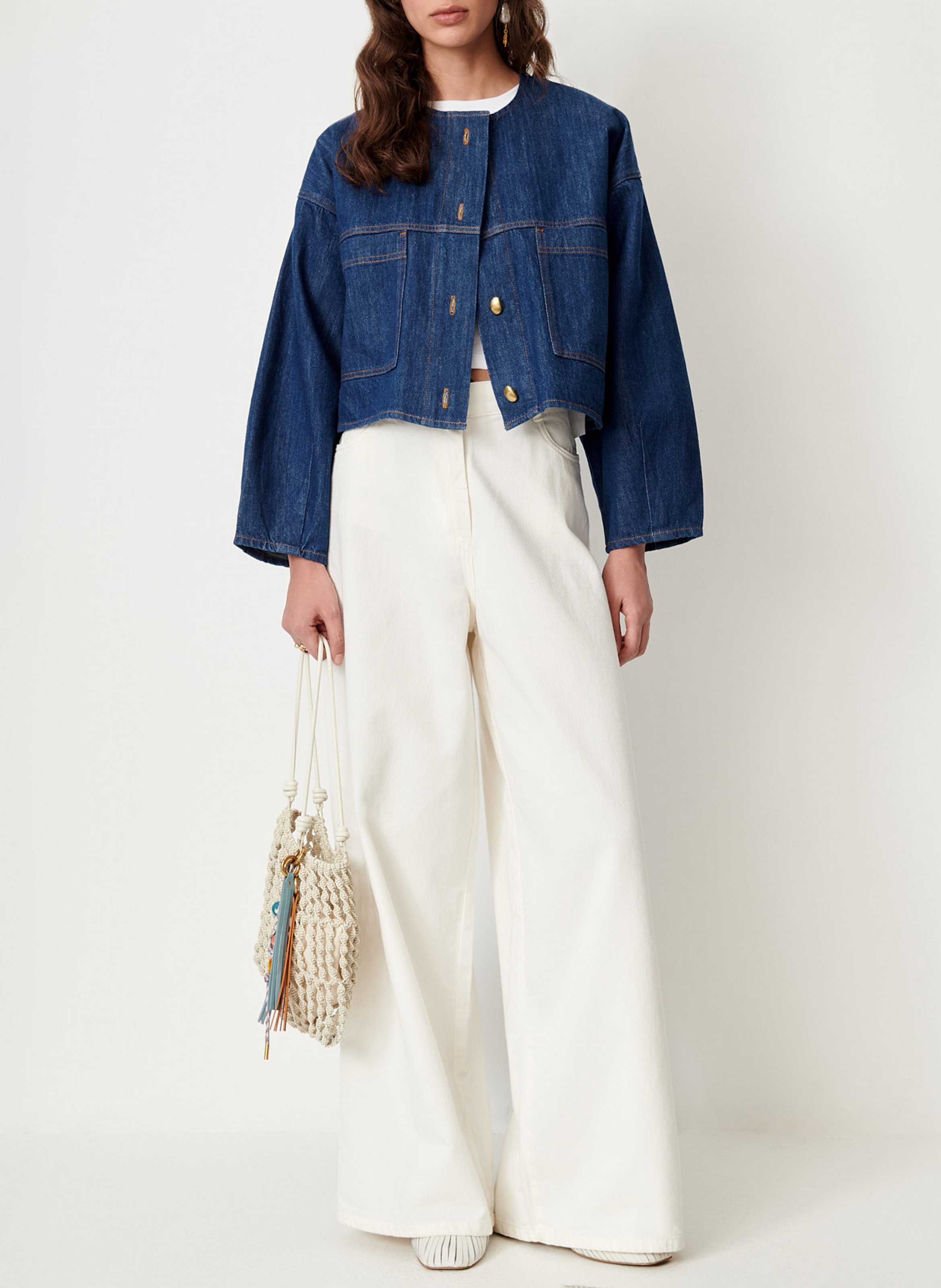 Veste courte en coton SESSUN Bleu