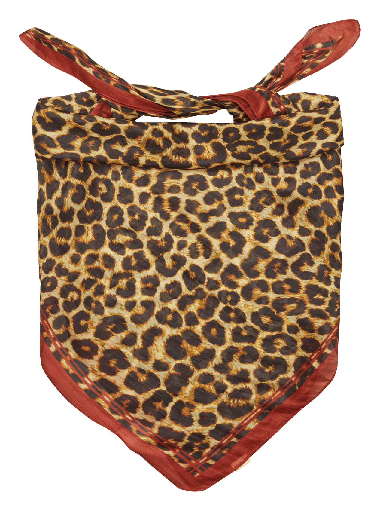 Foulard carré imprimé animal en soie BECKSONDERGAARD Multicolore