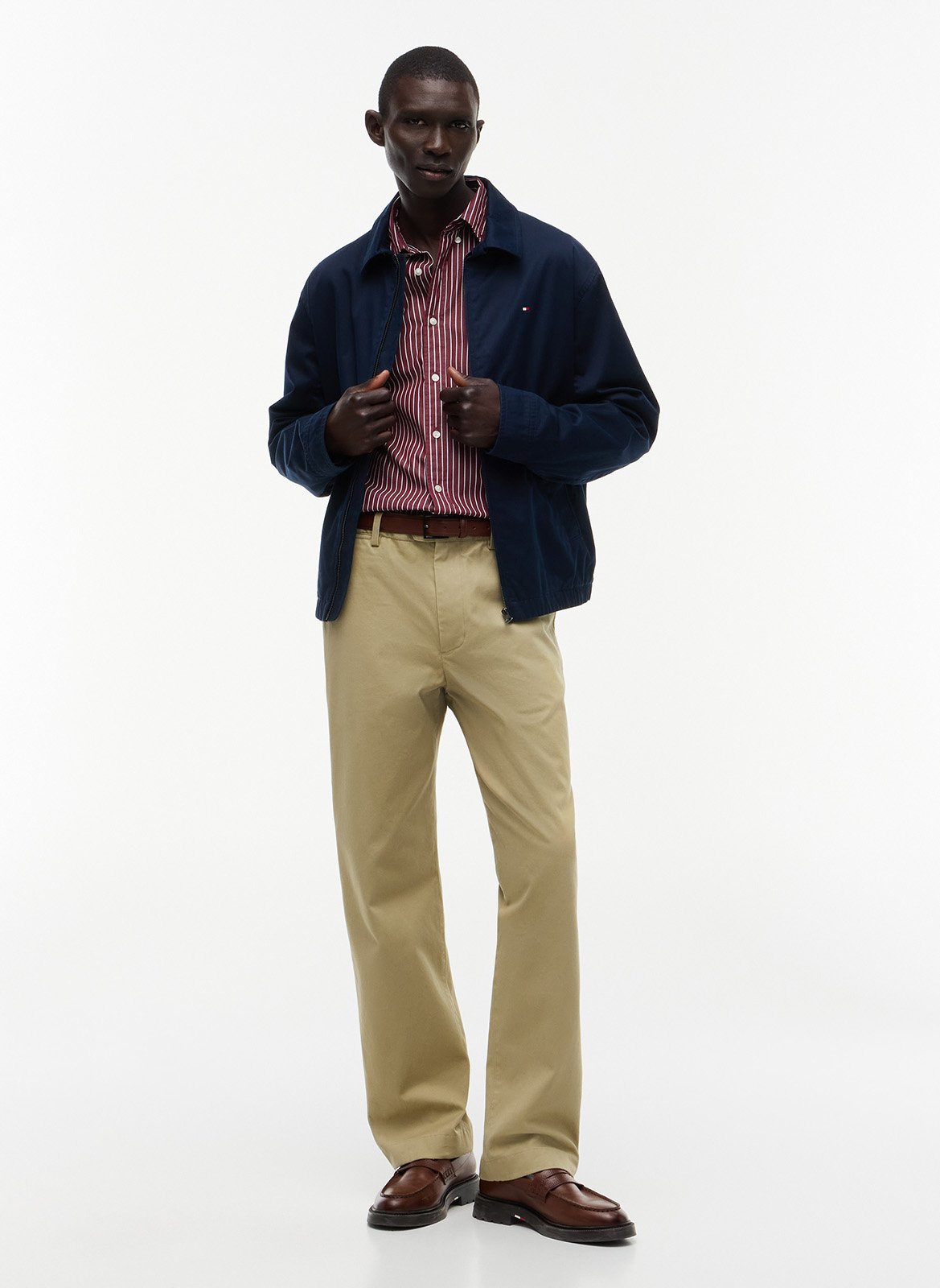 Veste droite col classique unie TOMMY HILFIGER Bleu