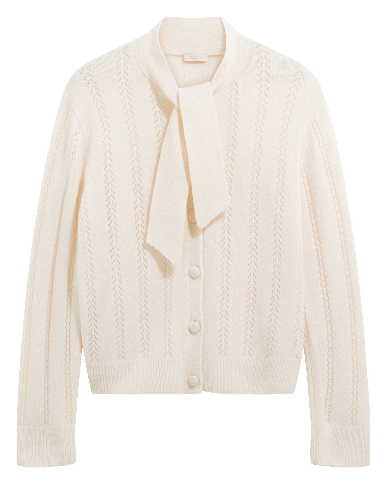 Open-work knit cardigan PABLO Beige