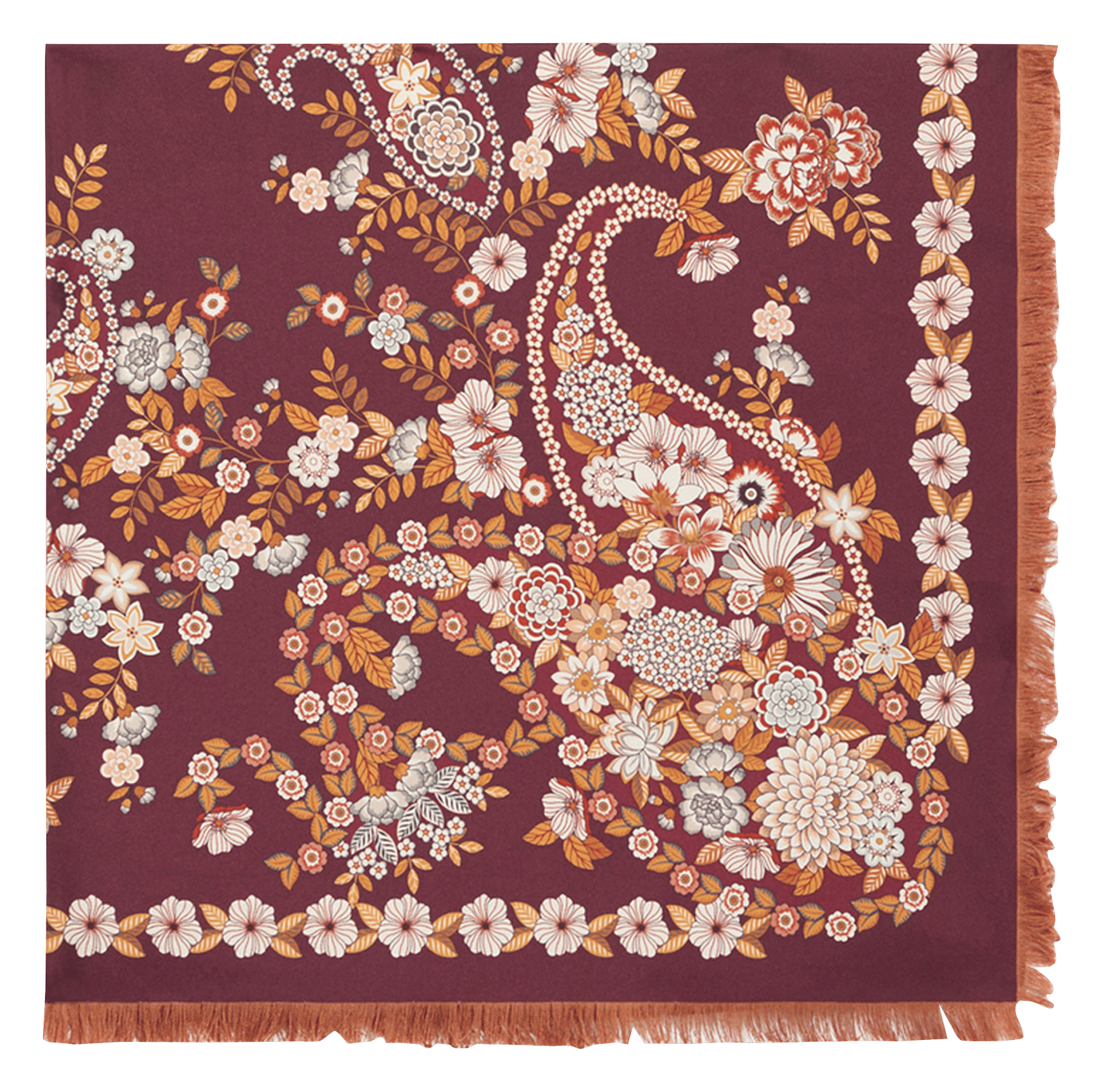 Foulard imprimé en soie GERARD DAREL Rose
