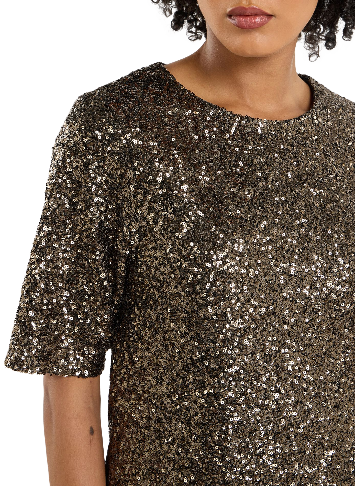 Sequin top SAISON 1865 Khaki