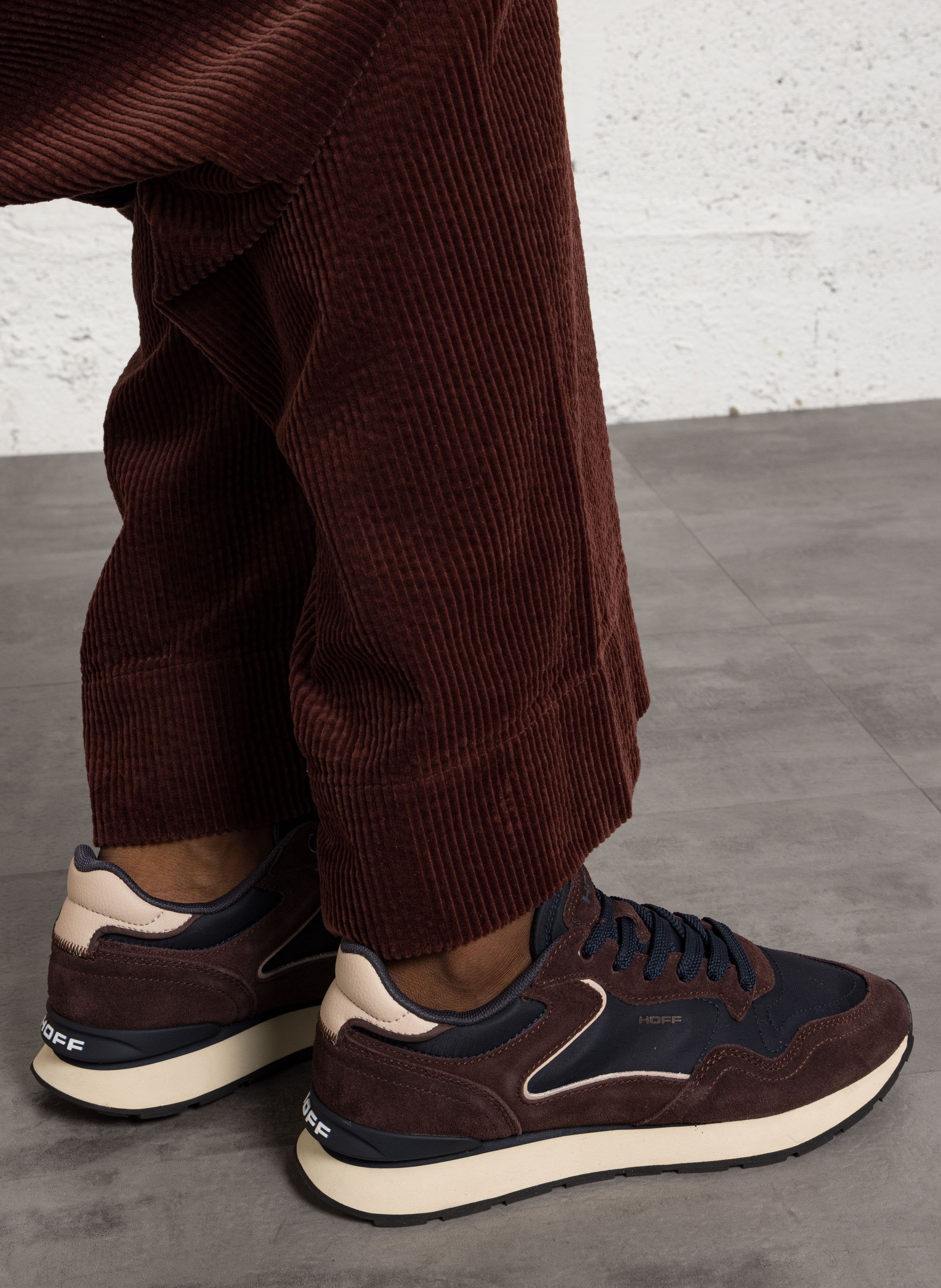 Zapatillas bajas de mezcla de piel HOFF Marron