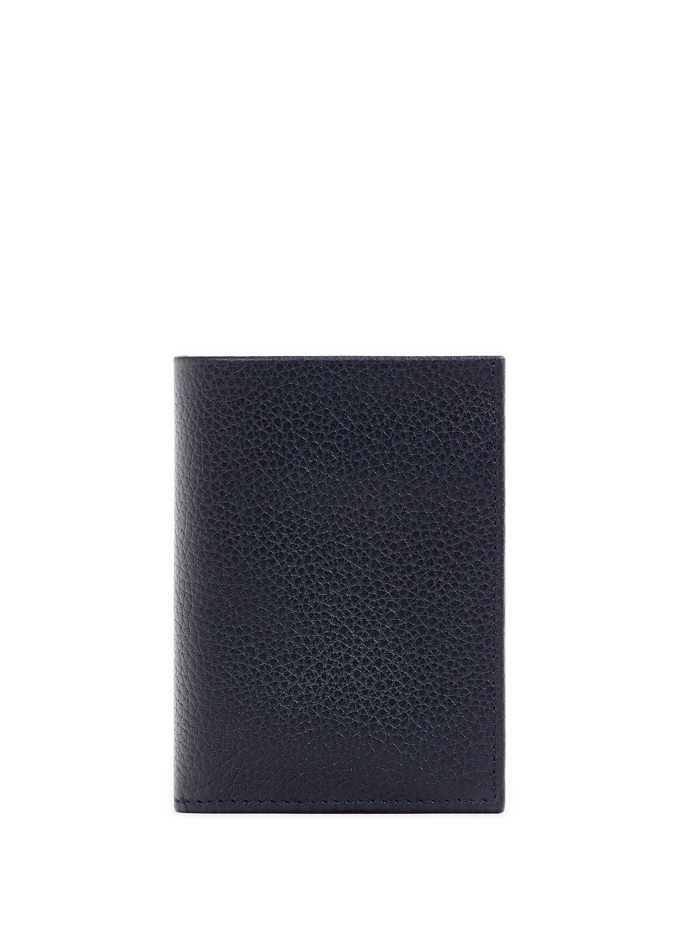 Small leather wallet with 937 pattern, ideal for cards, bills, and coins. SAISON 1865 Blue