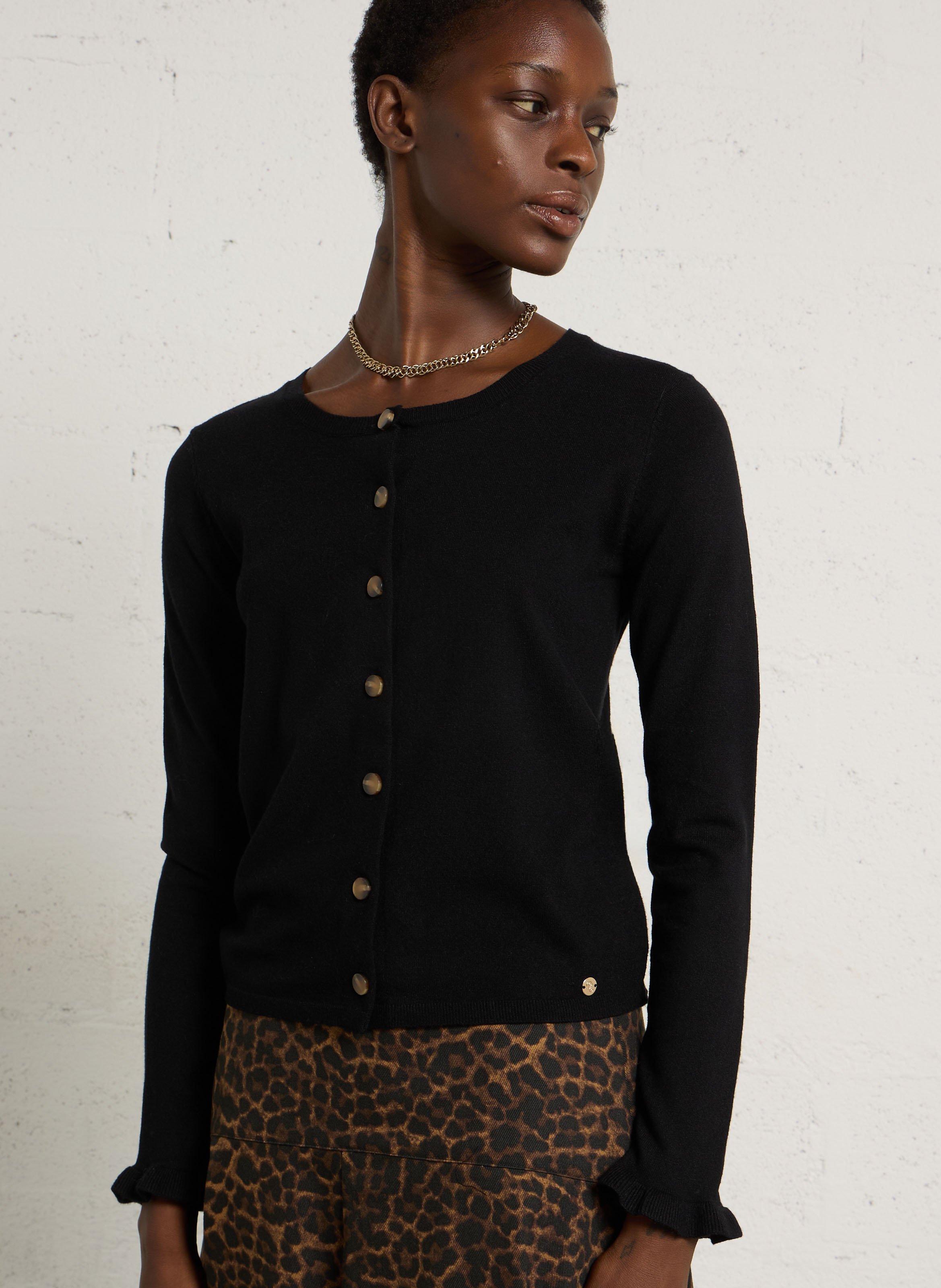 Pull droit col rond en coton mélangé LA PETITE ETOILE