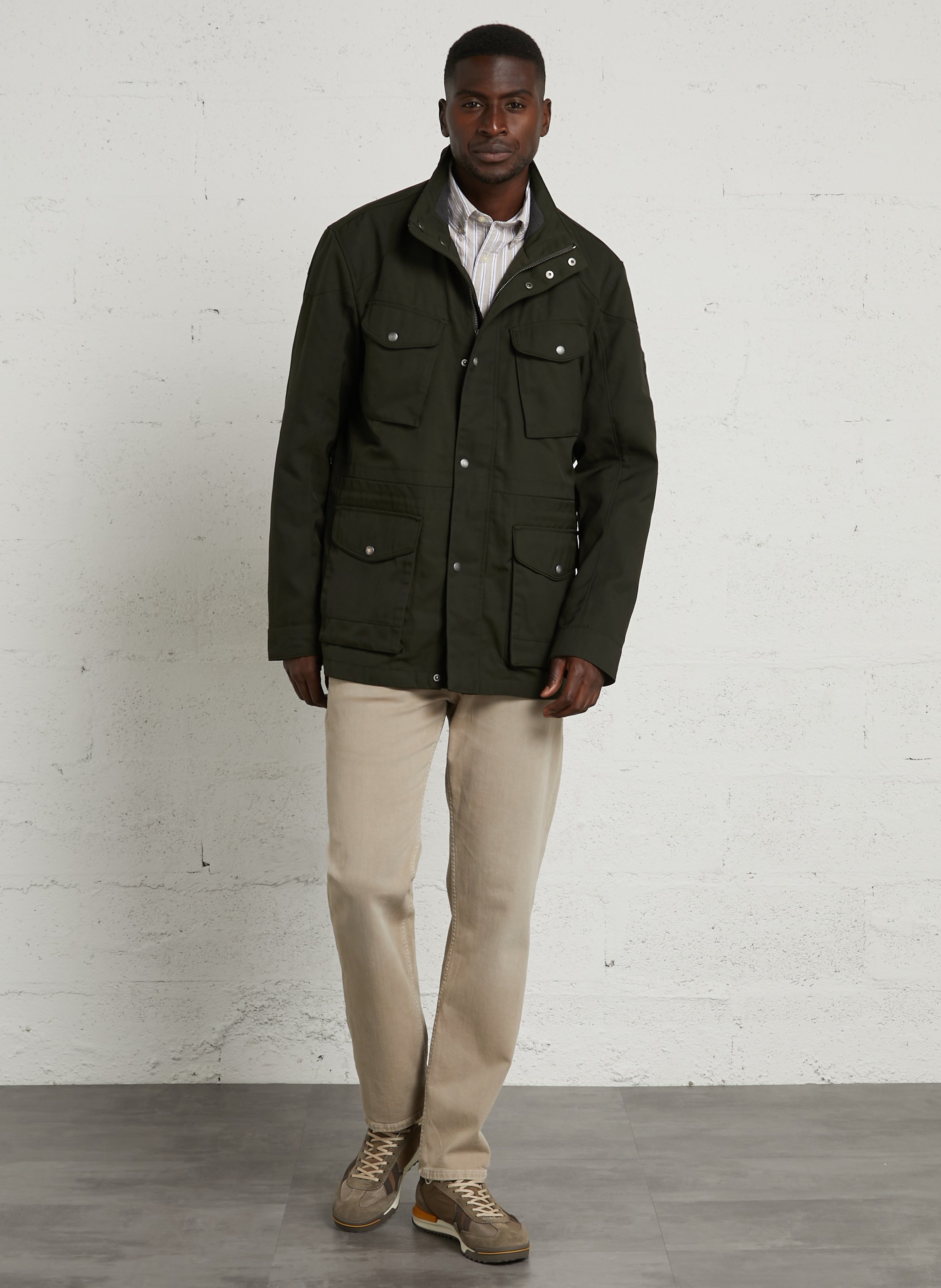 Gerader Stehkragen-Blouson HACKETT Grun