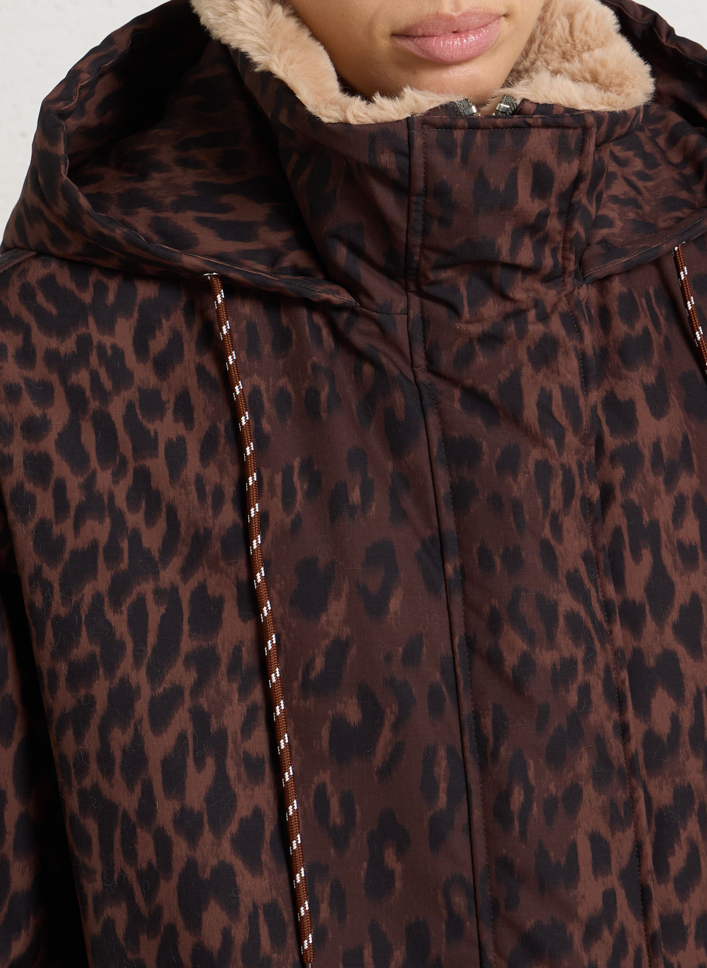 Oversized high neck printed puffer coat BELLEROSE Multicolored