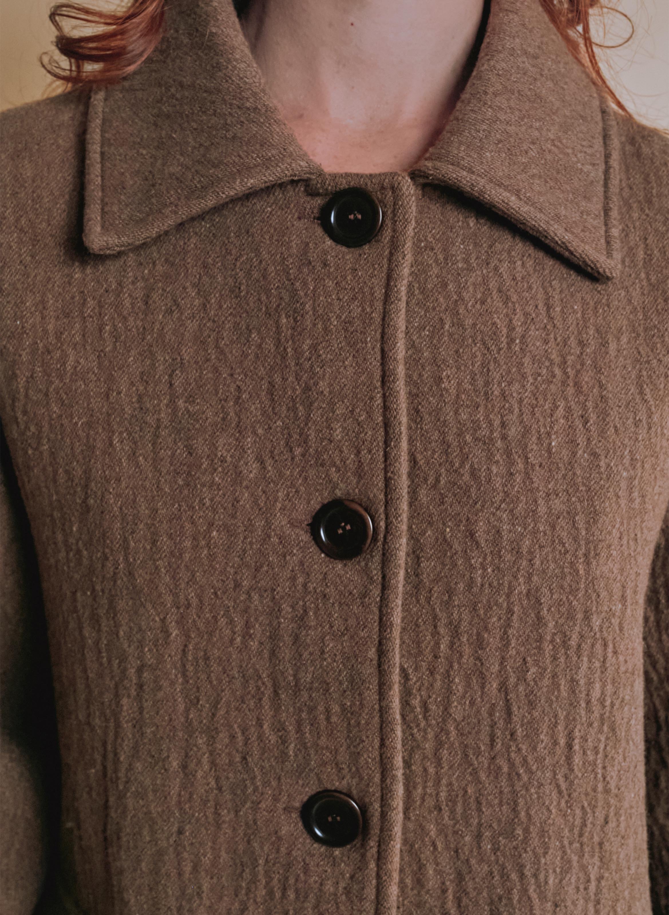 Manteau oversize en laine mélangée EMILE ET IDA Marron