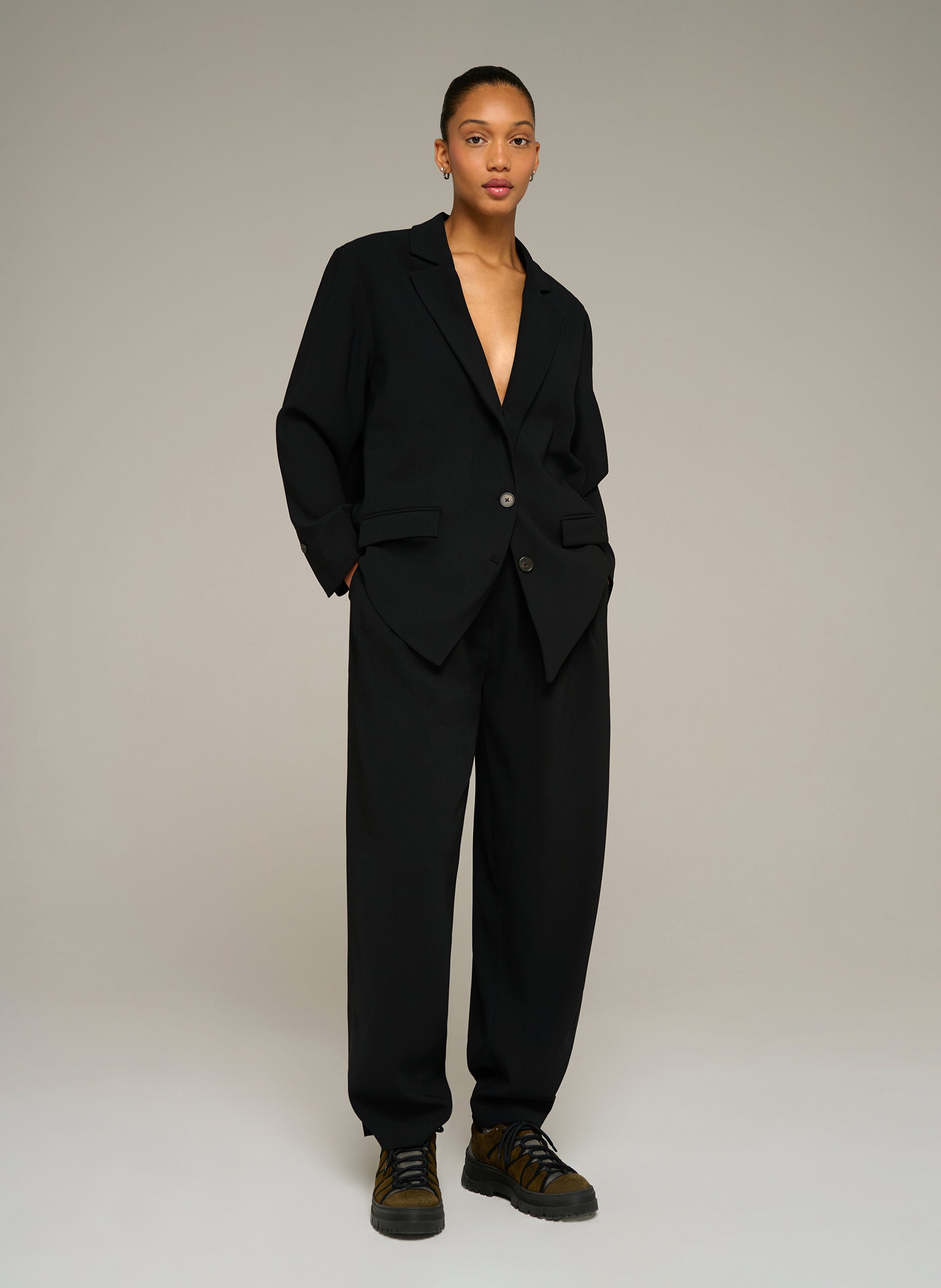 Veste tailleur oversize unie COTELAC ACOTE Noir