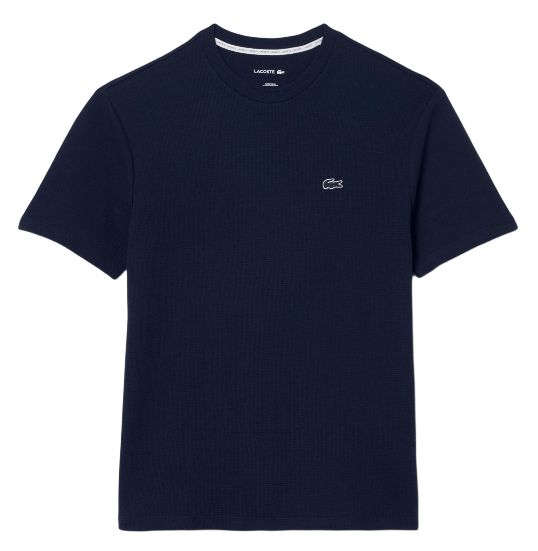 Embossed cotton t-shirt LACOSTE Blue