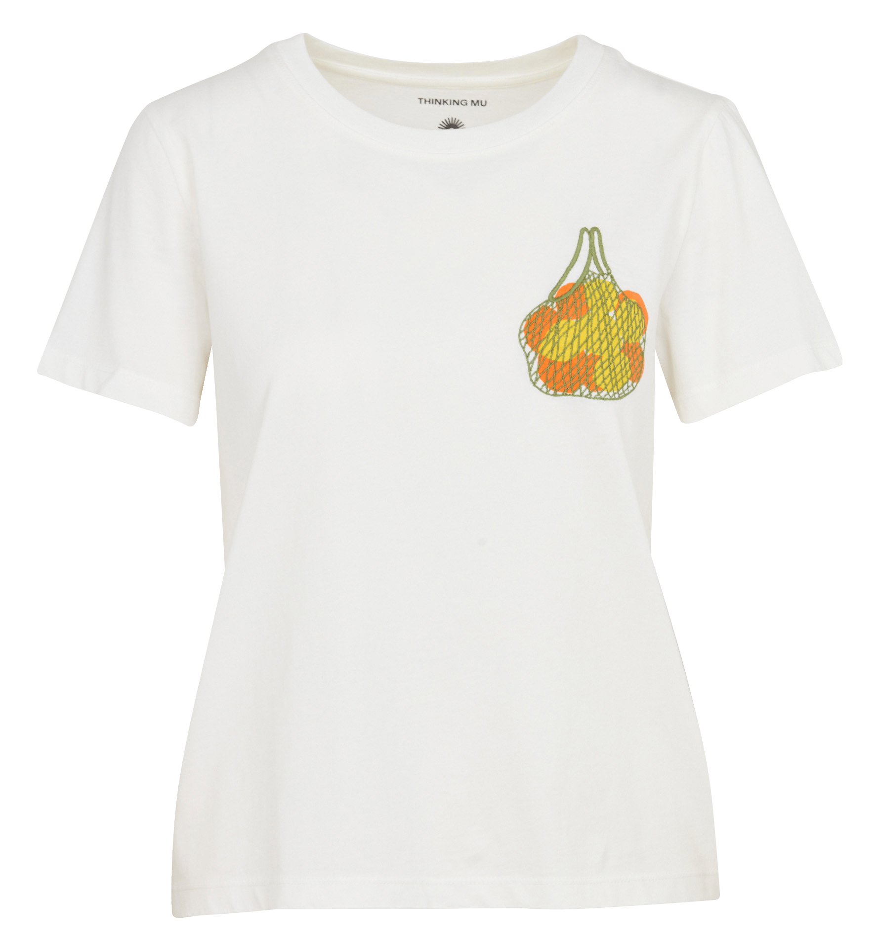 T-shirt droit en coton  THINKING MU Blanc