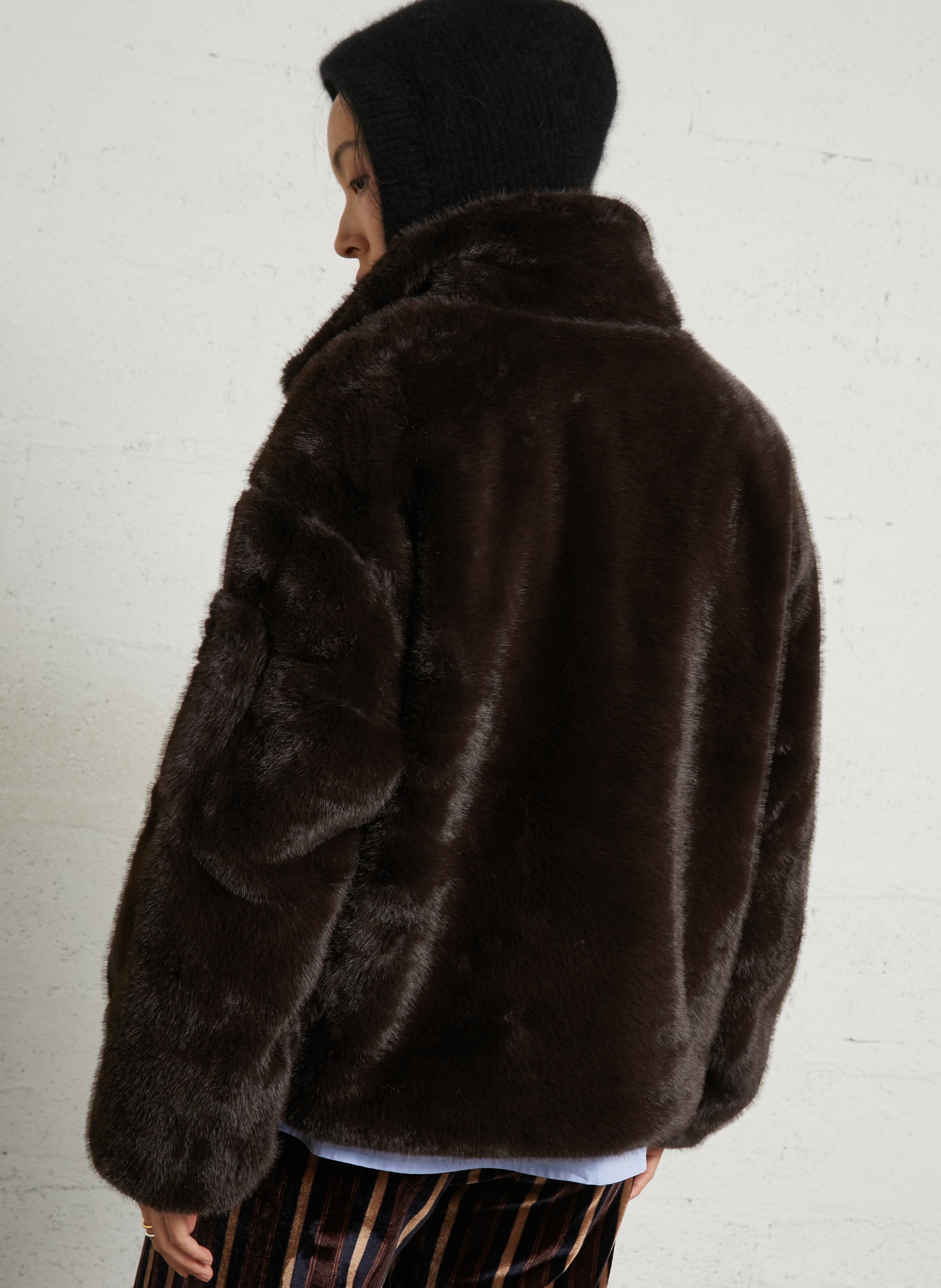 Jas met opstaande kraag en bonteffect BOMBERS ORIGINAL Bruin