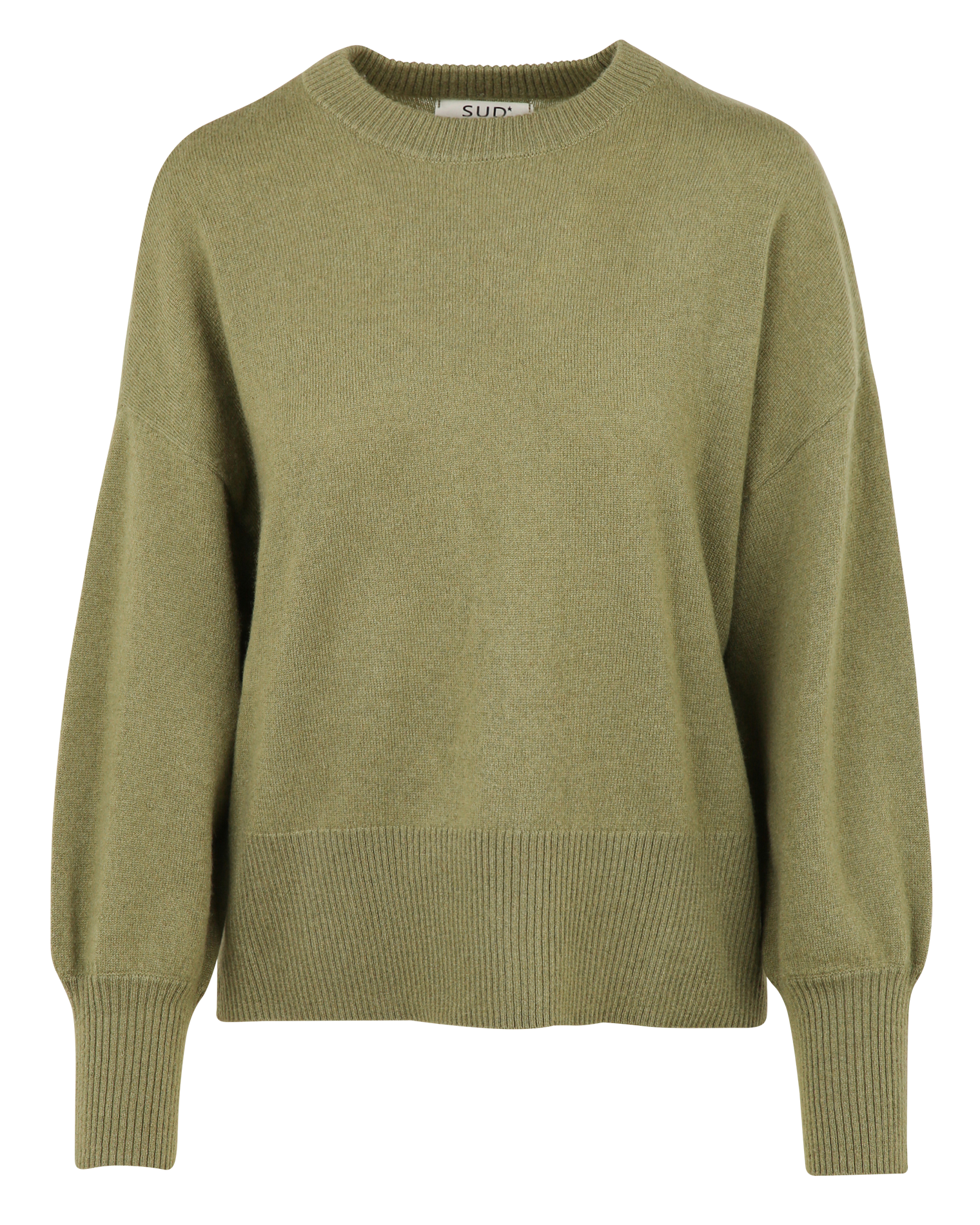 Pull ample col rond en cachemire SUD EXPRESS Vert