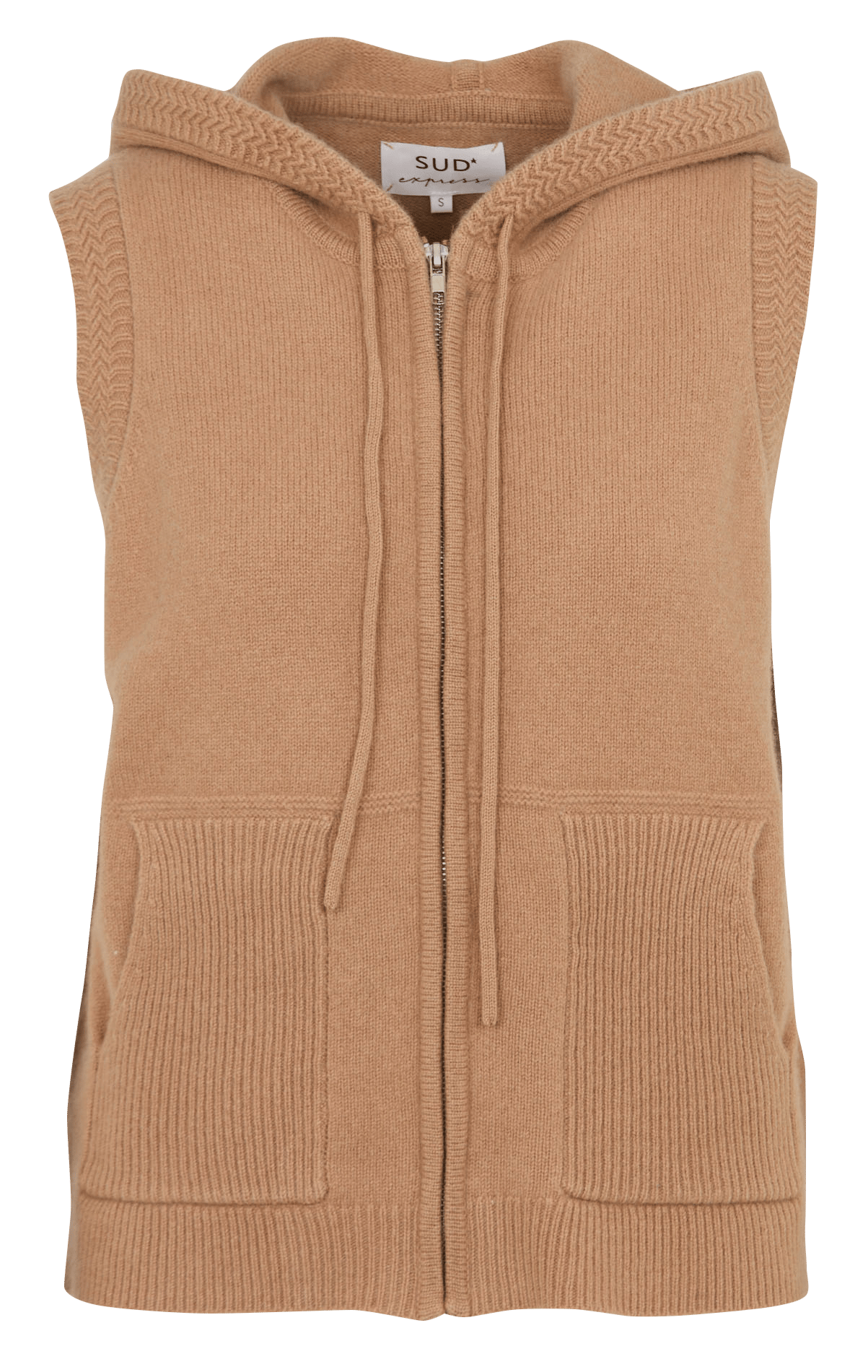 Gilet sans manches à capuche en laine SUD EXPRESS