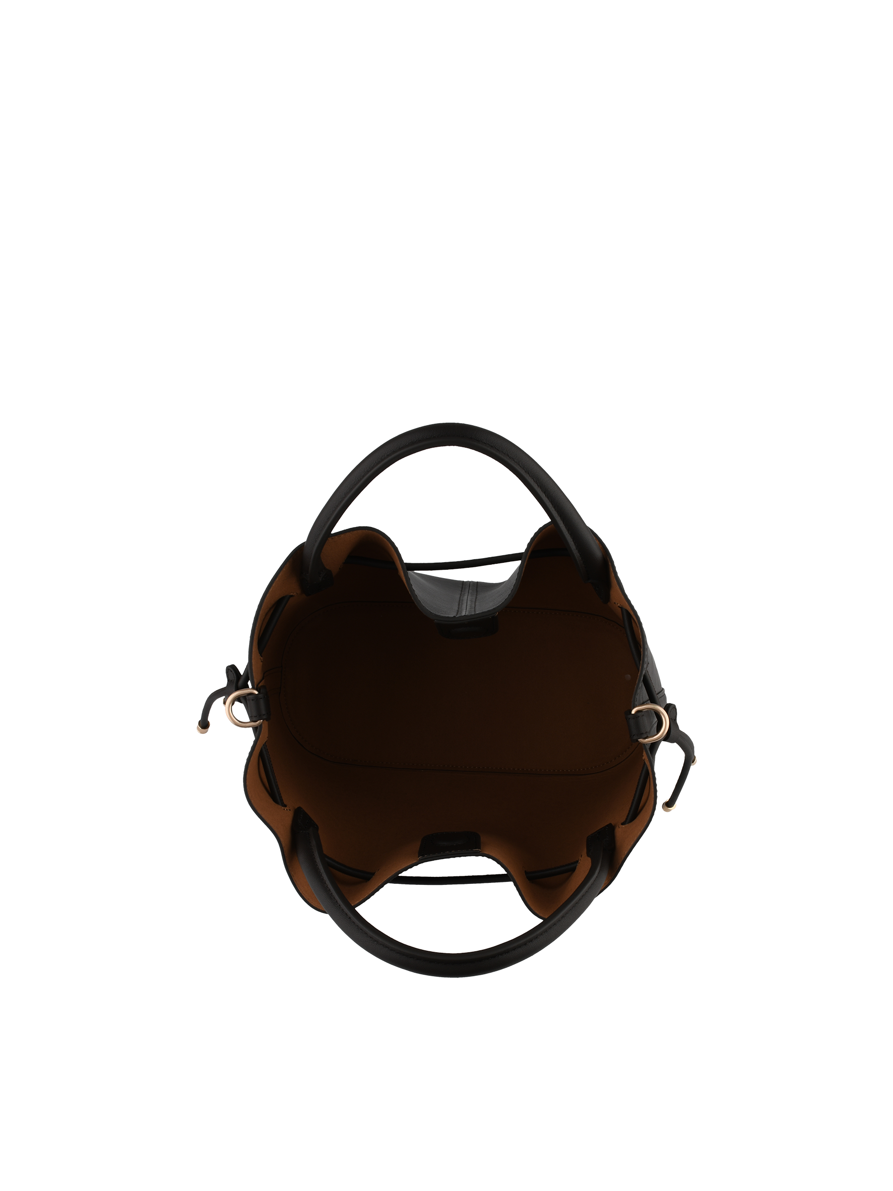 Calfskin leather handbag POURCHET Brown