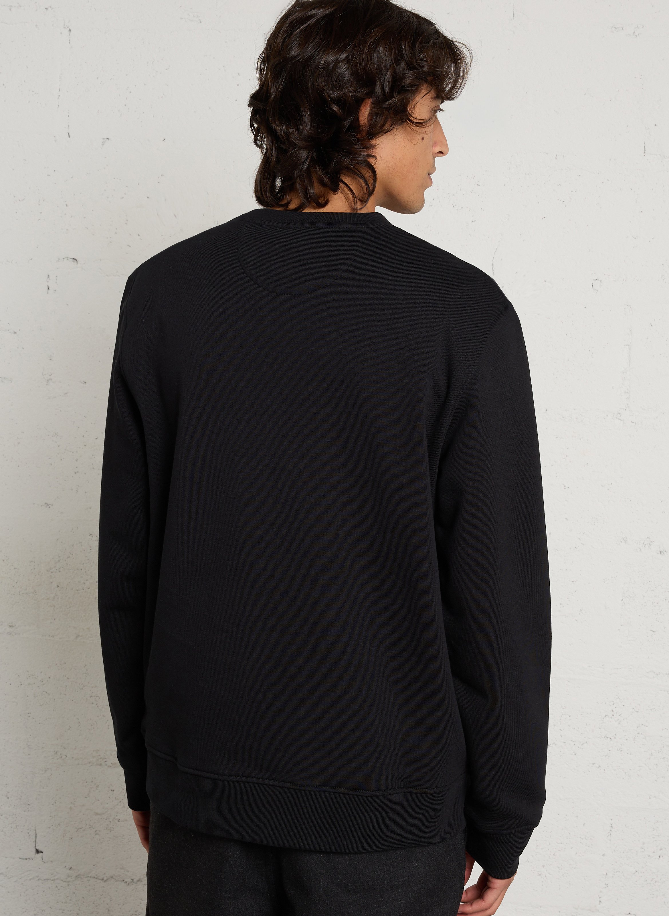 Runder gerader einfarbiger Sweater EDEN PARK Schwarz