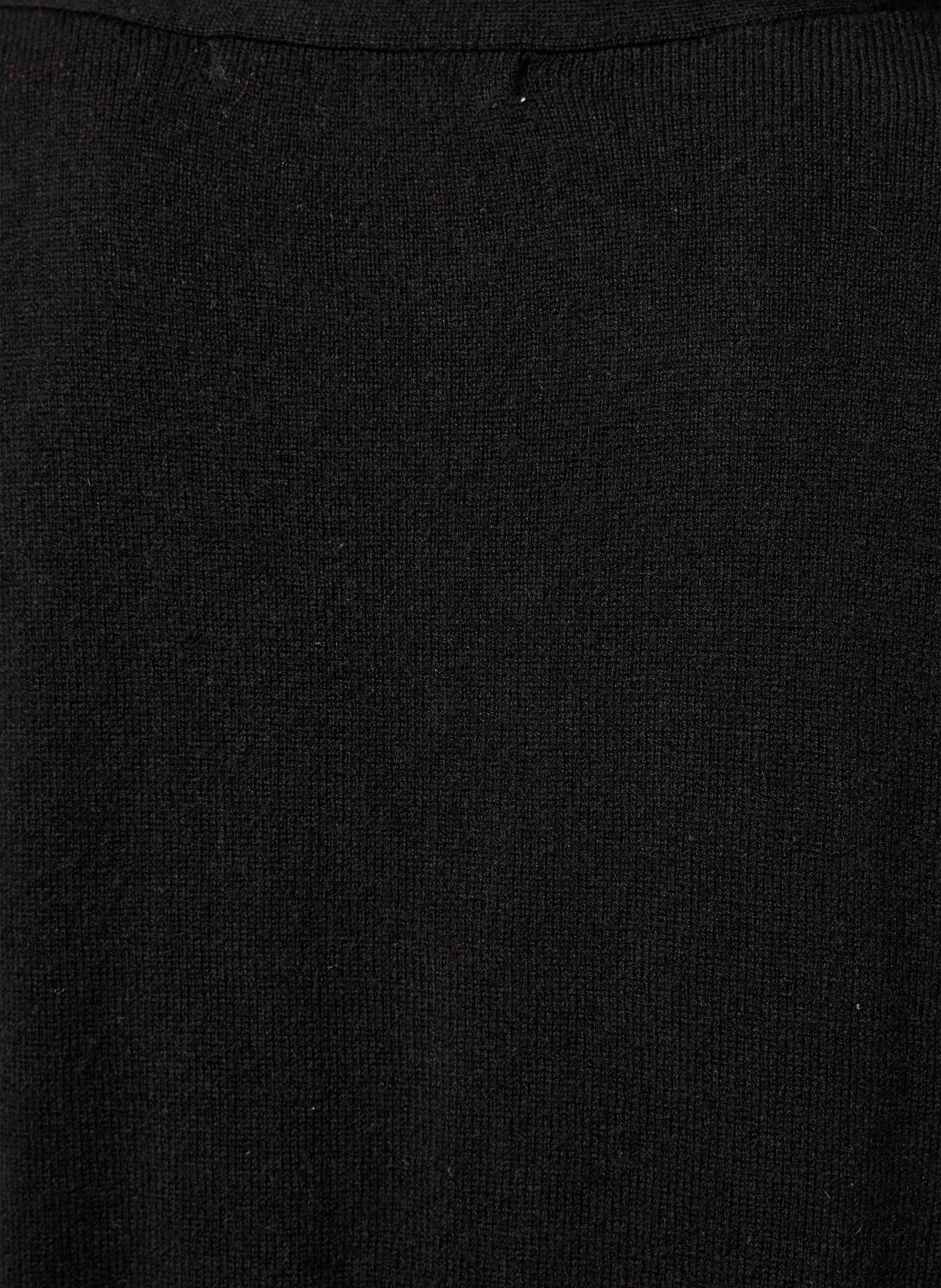 Feine gerade Strickjacke aus Wolle und Kaschmir LA FEE MARABOUTEE Schwarz