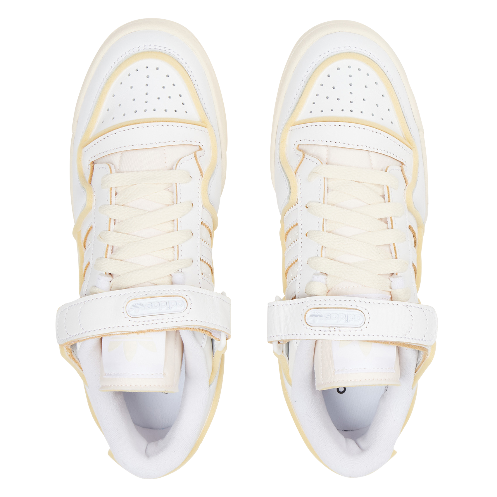 Low-top leather sneakers with Velcro White