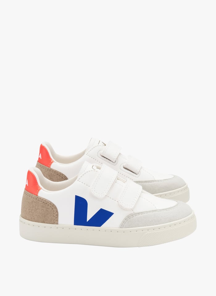 Leather Sneakers With Velcro Extra white multico miel Veja Child
