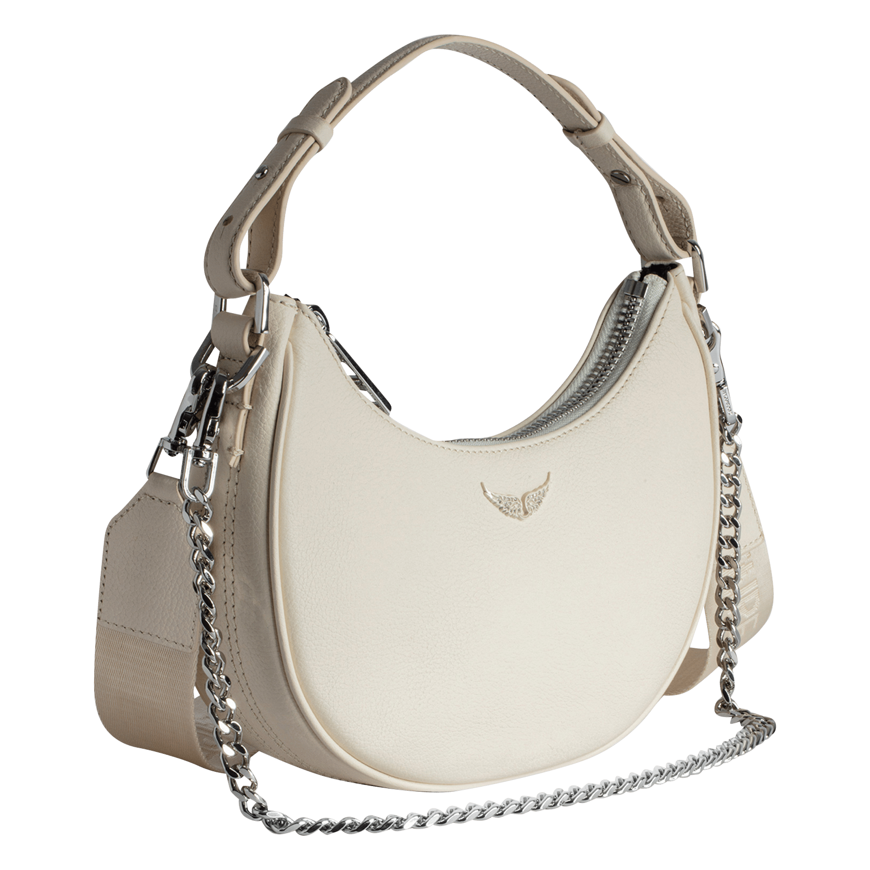 Bolso al hombro de piel ZADIG&VOLTAIRE Blanco