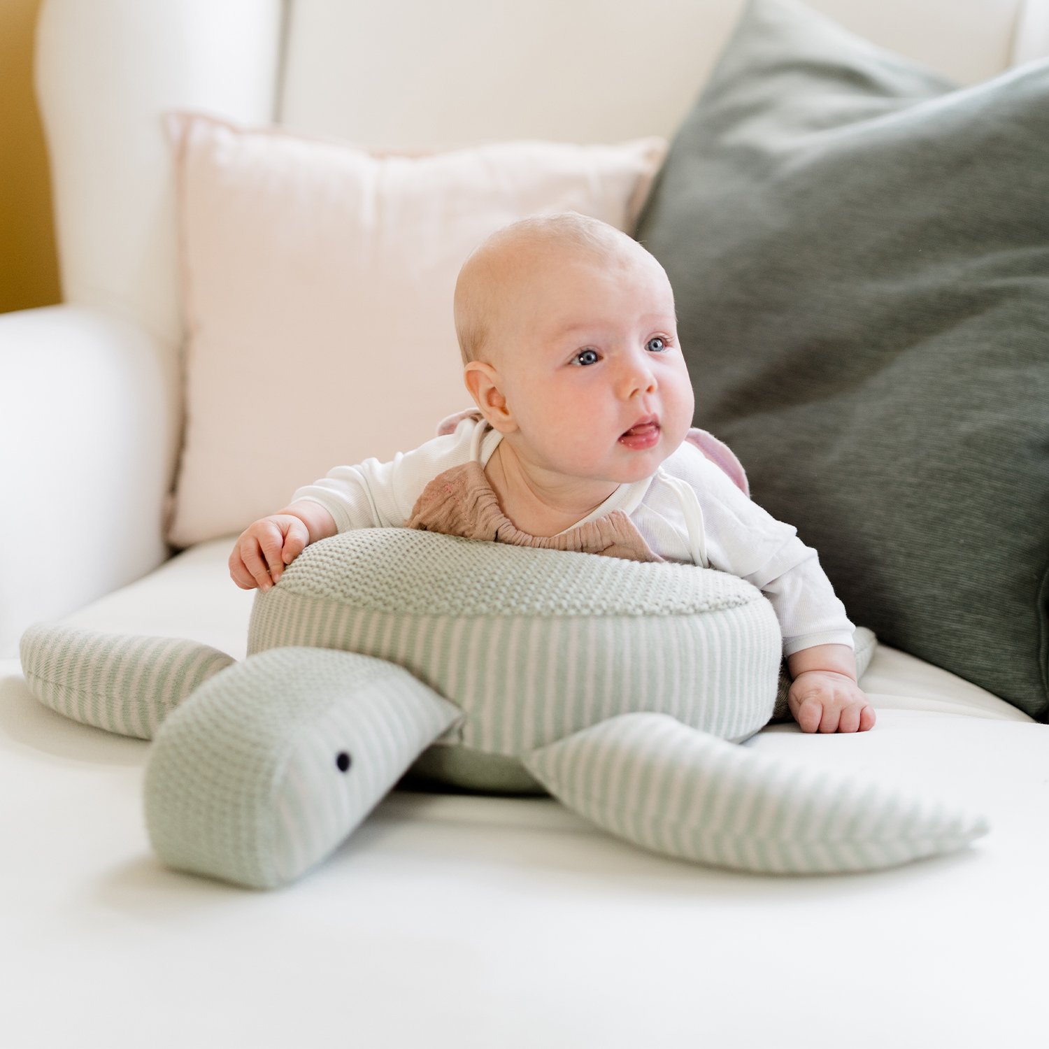 Cotton turtle soft toy KINDSGUT Green