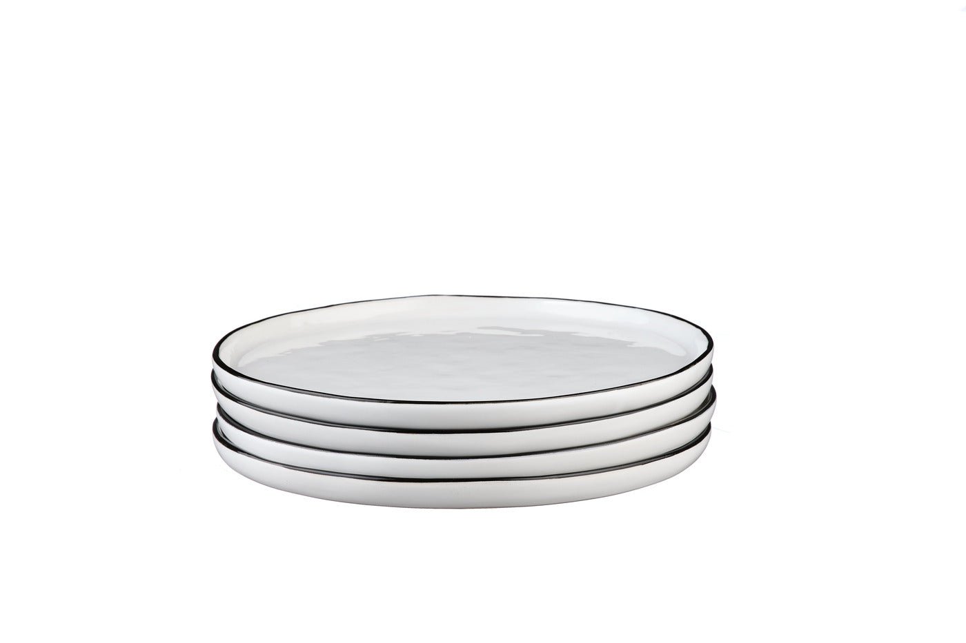 Pure plate ø21.5cm - 4 pieces - snow white BJORN White