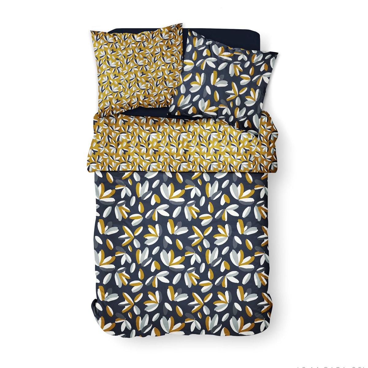 Printed cotton bedding set TODAY LINGE DE MAISON Yellow