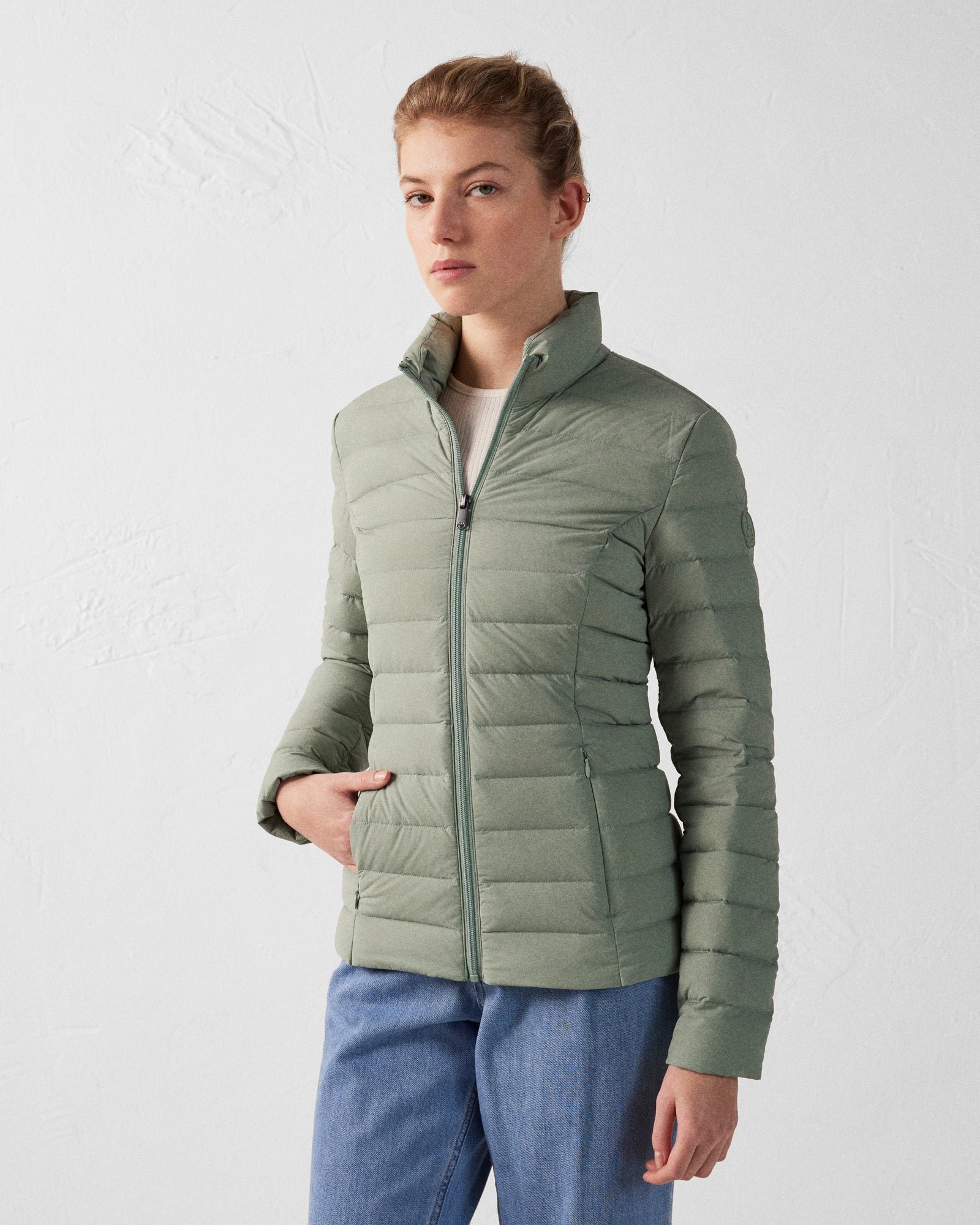 Lightweight stretch down jacket Maia JOTT Green