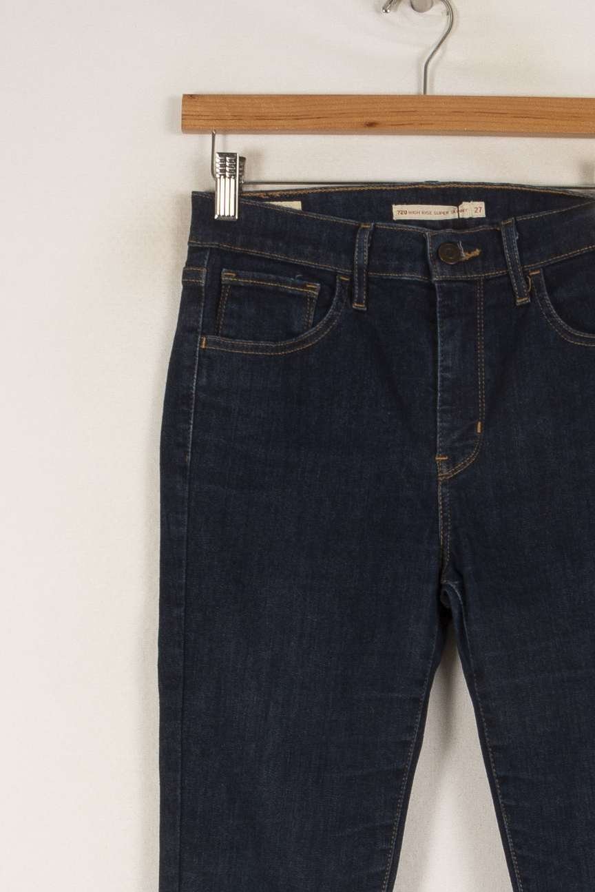 Cropped slim jeans with studs LEVI'S - Seconde main Blue