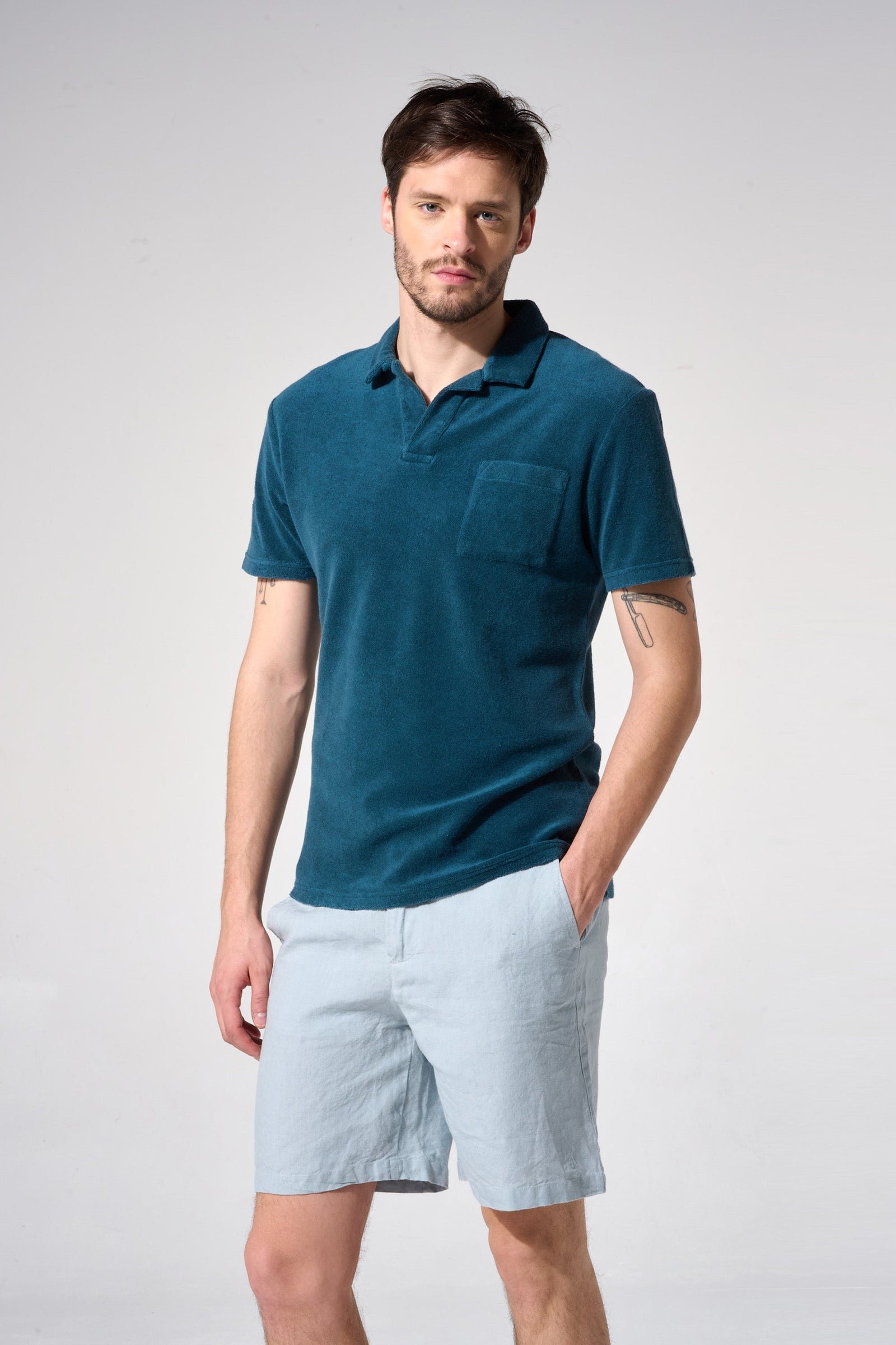 Linen Bermuda shorts APNEE Blue