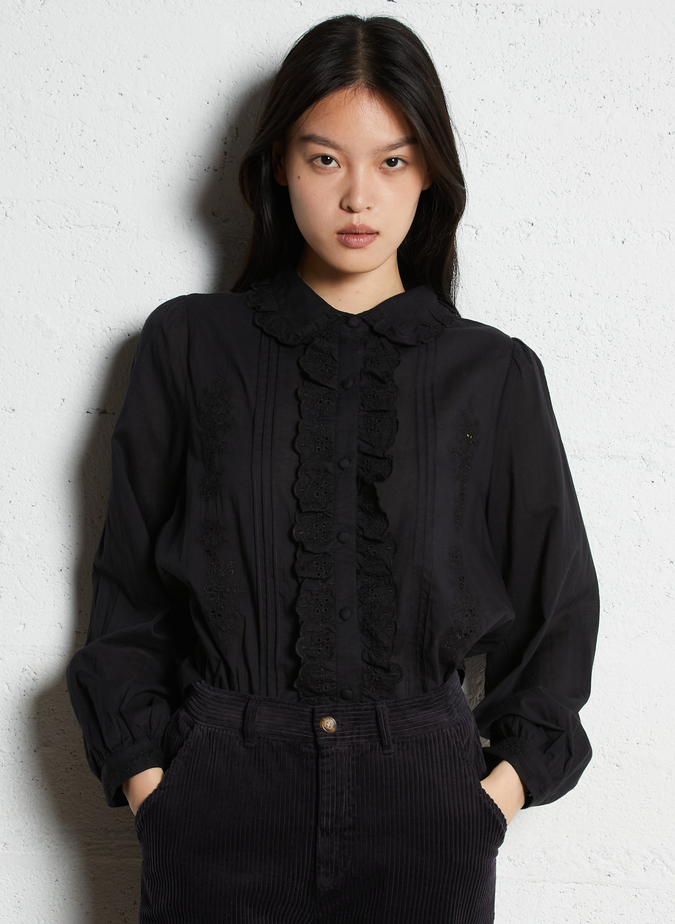 Blusenhemd mit Baumwoll-Peter-Pan-Kragen EMILE ET IDA