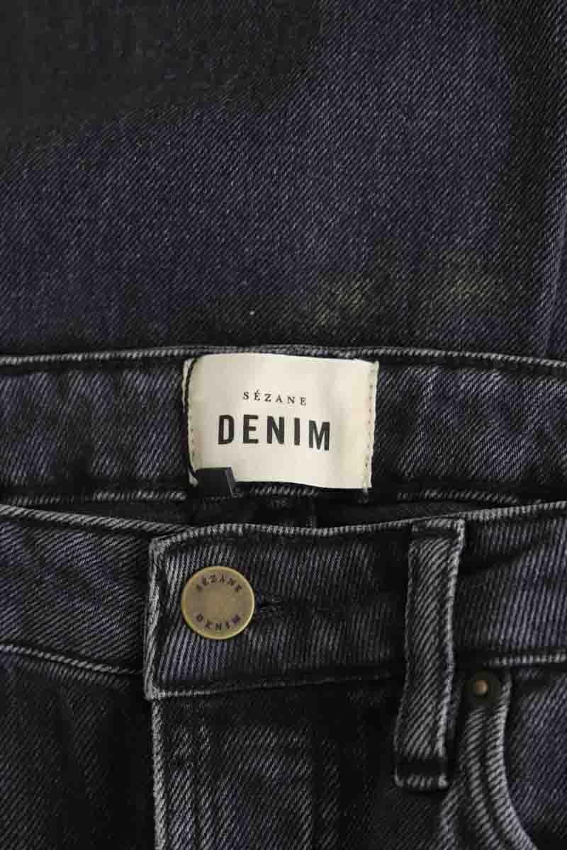 Cotton straight jeans SEZANE - Seconde main Black