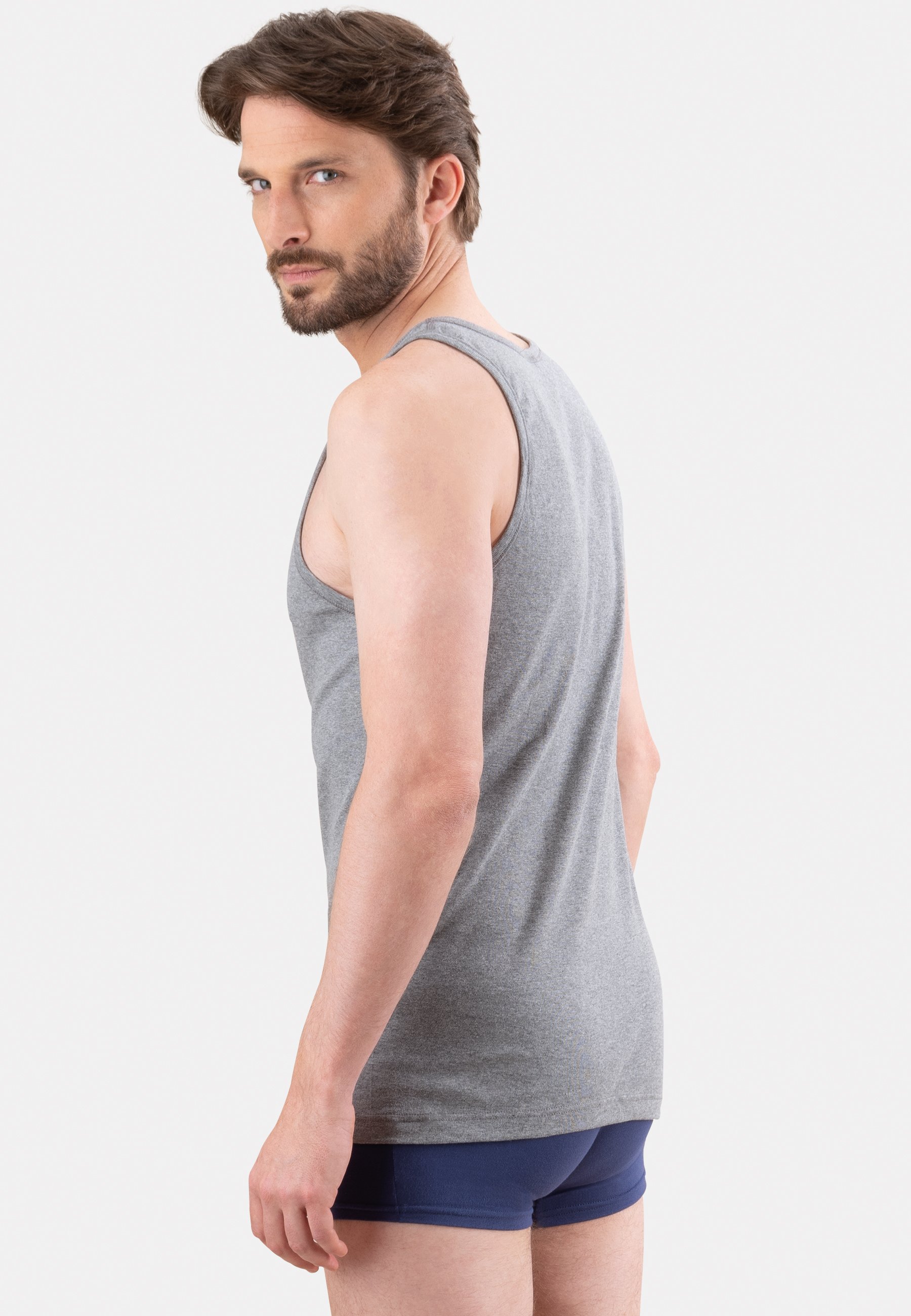 Premium pure cotton tank top Grey